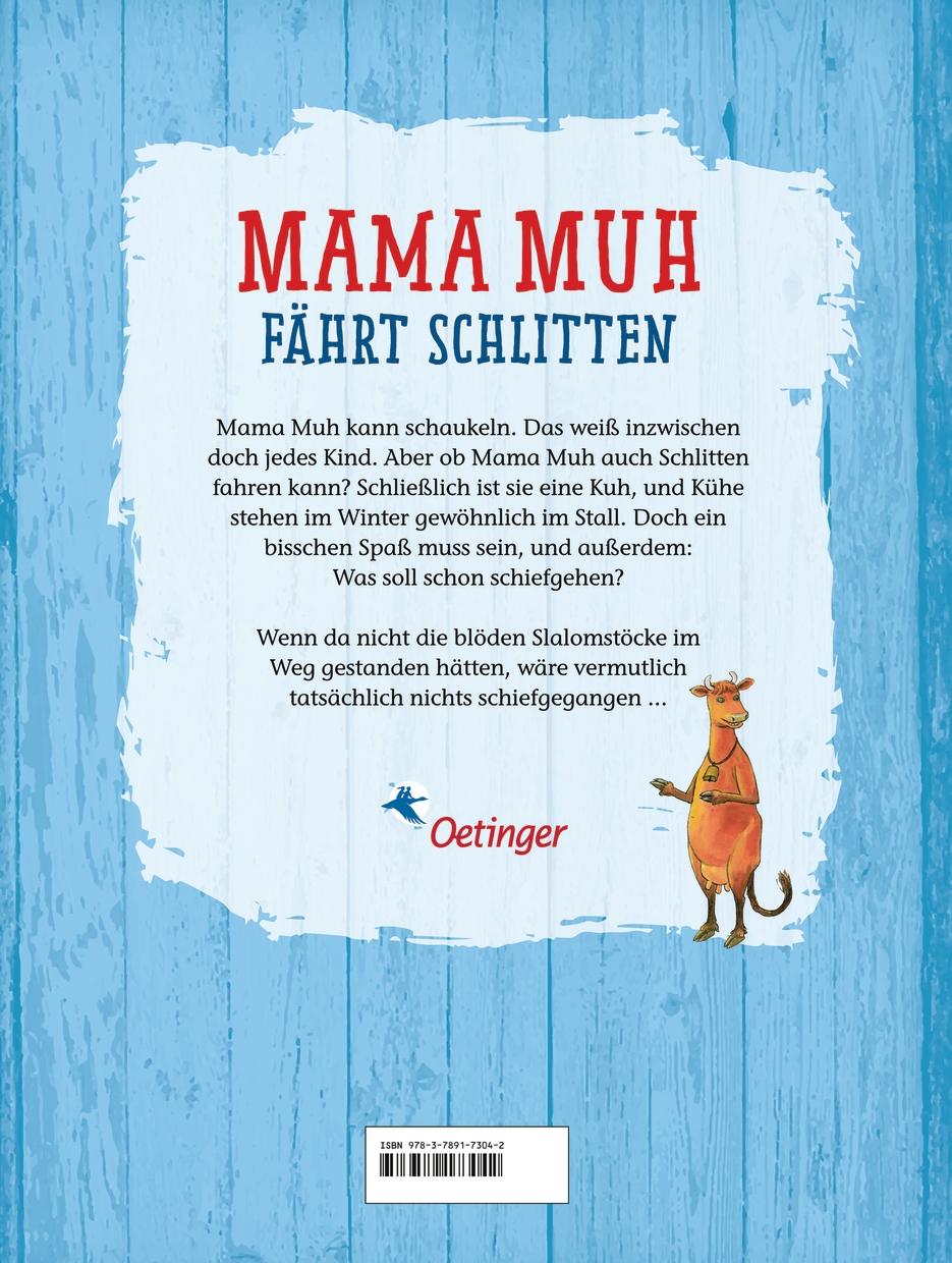 Rückseitencover Mama Muh fährt Schlitten