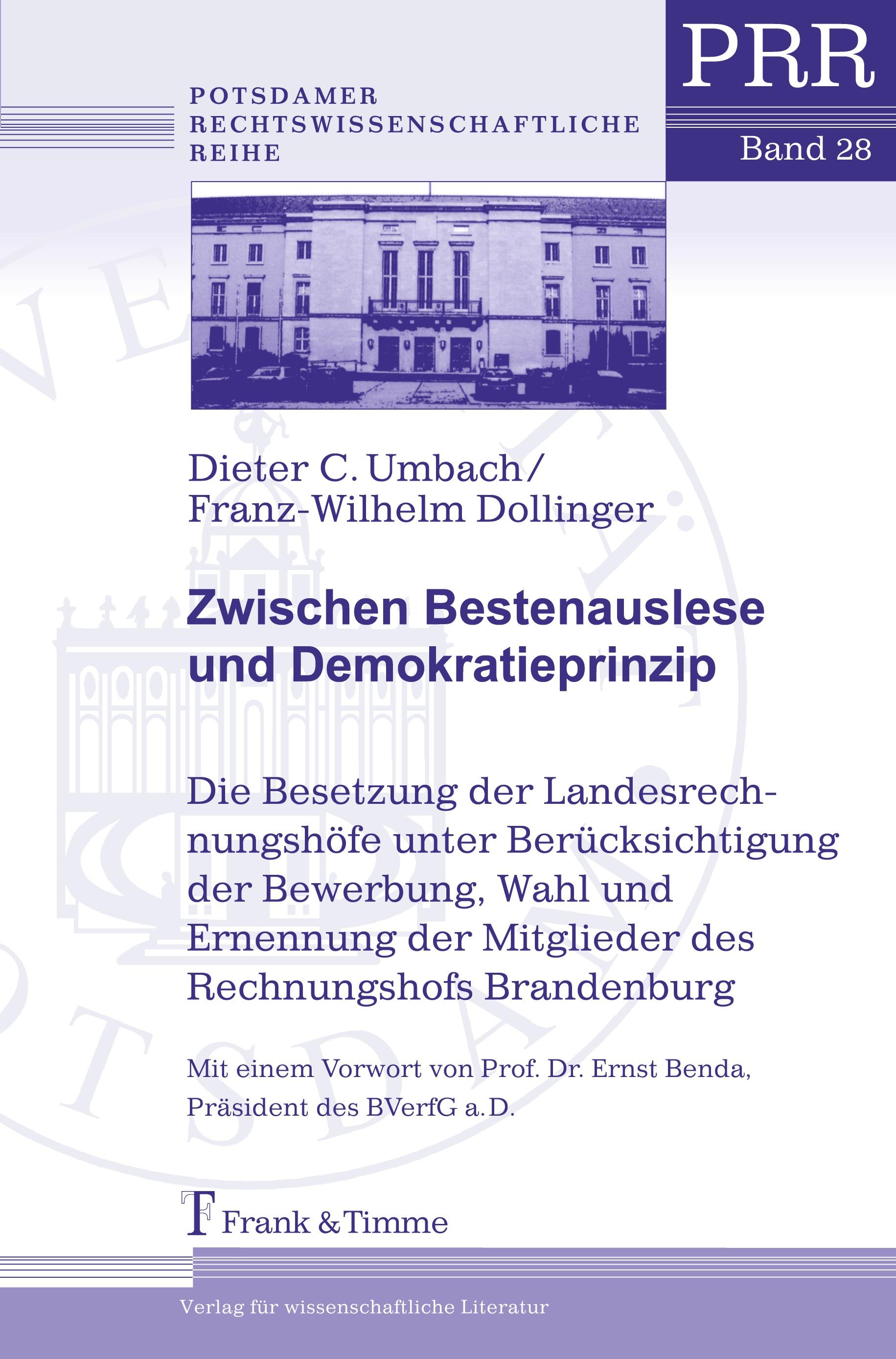 Vorderes Coverbild Zwischen Bestenauslese und Demokratieprinzip
