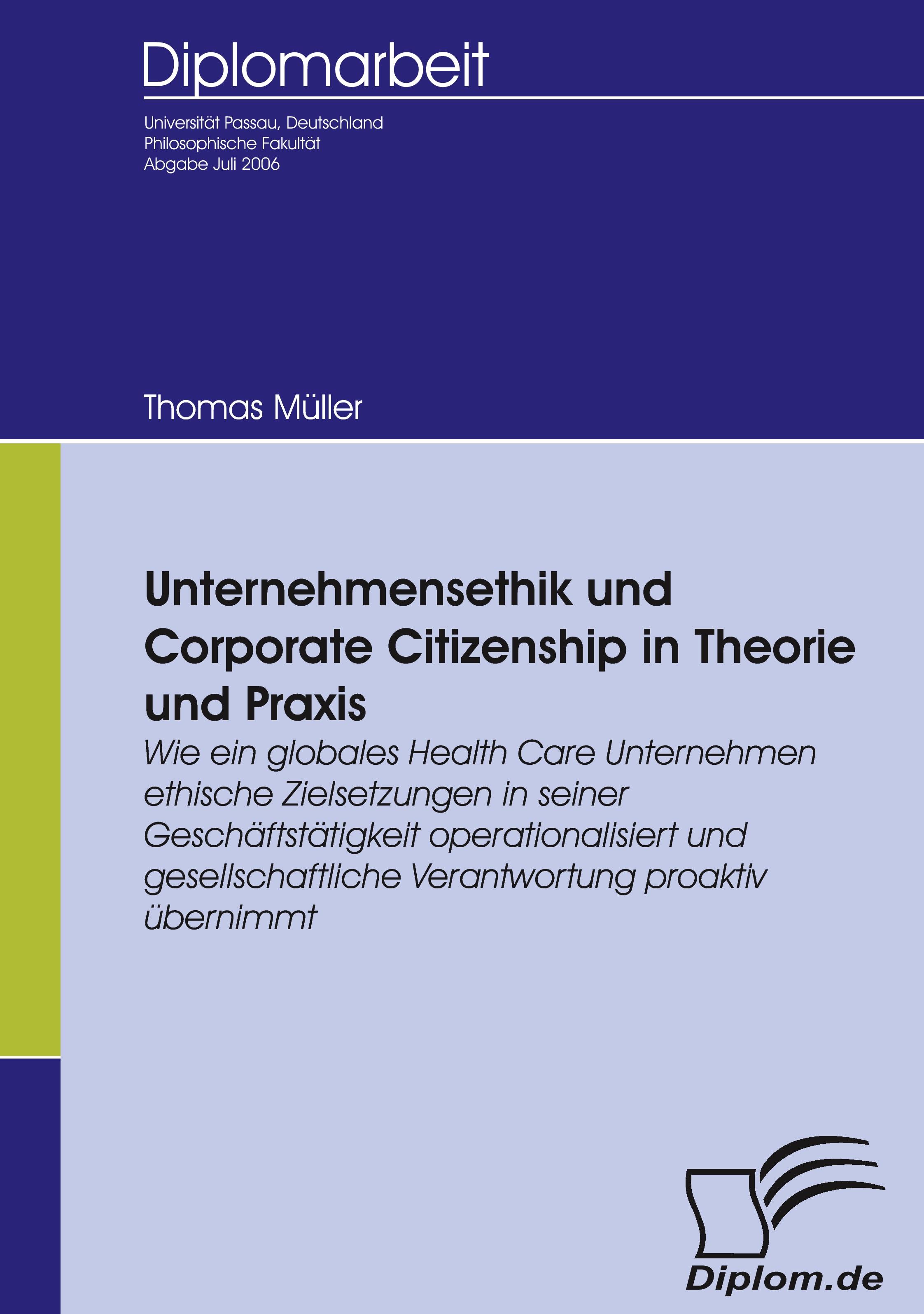 Vorderes Coverbild Unternehmensethik und Corporate Citizenship