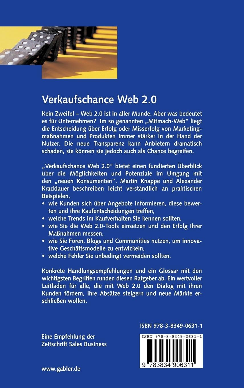 Rückseitencover Verkaufschance Web 2.0