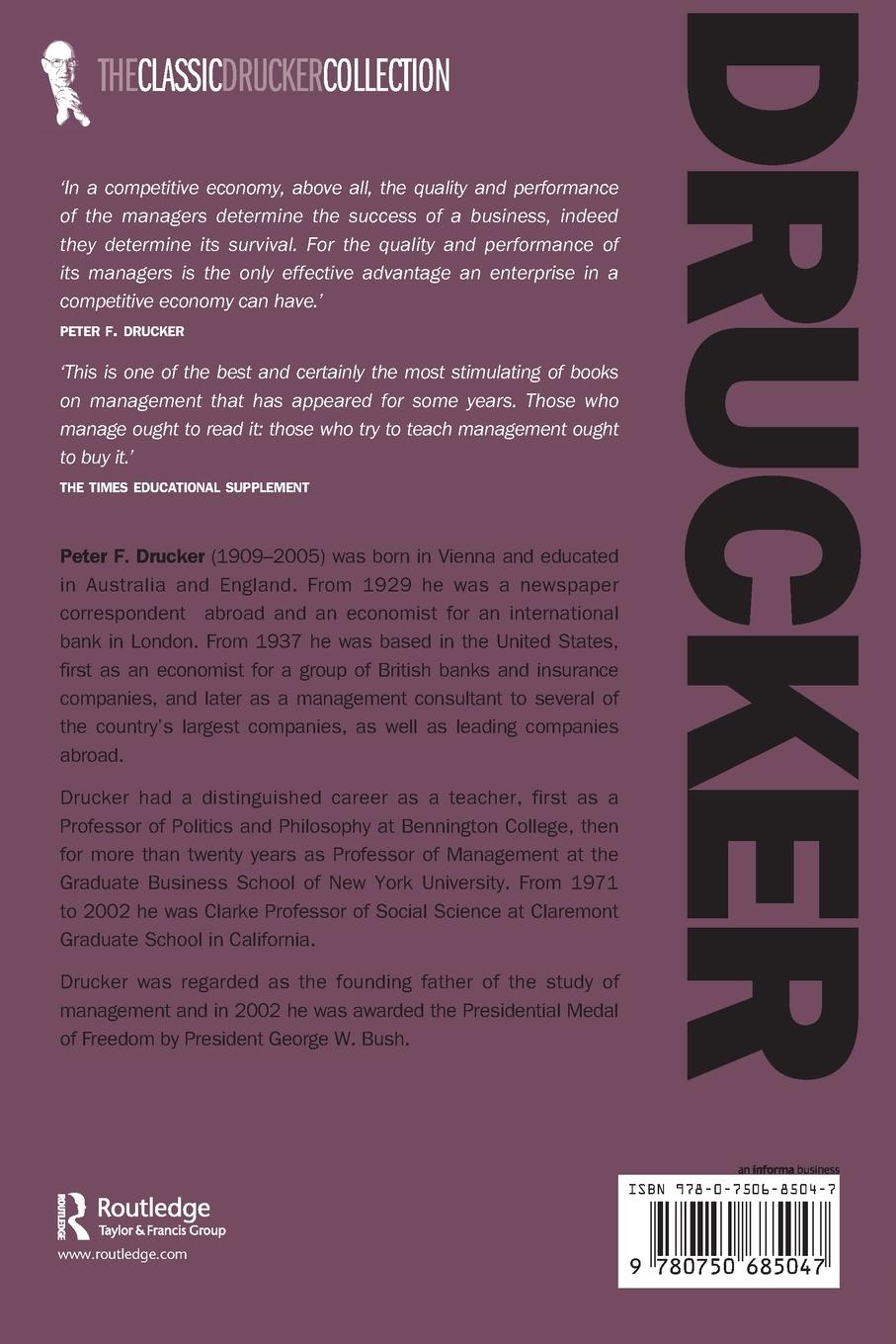 Rückseitencover The Practice of Management