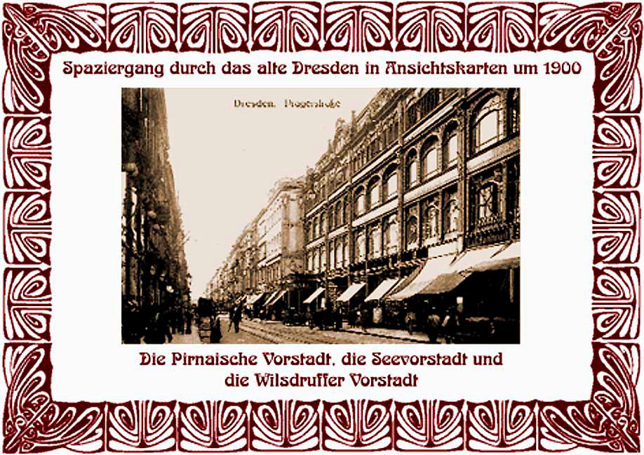 Vorderes Coverbild Spaziergang durch das alte Dresden in Ansichtskarten um 1900