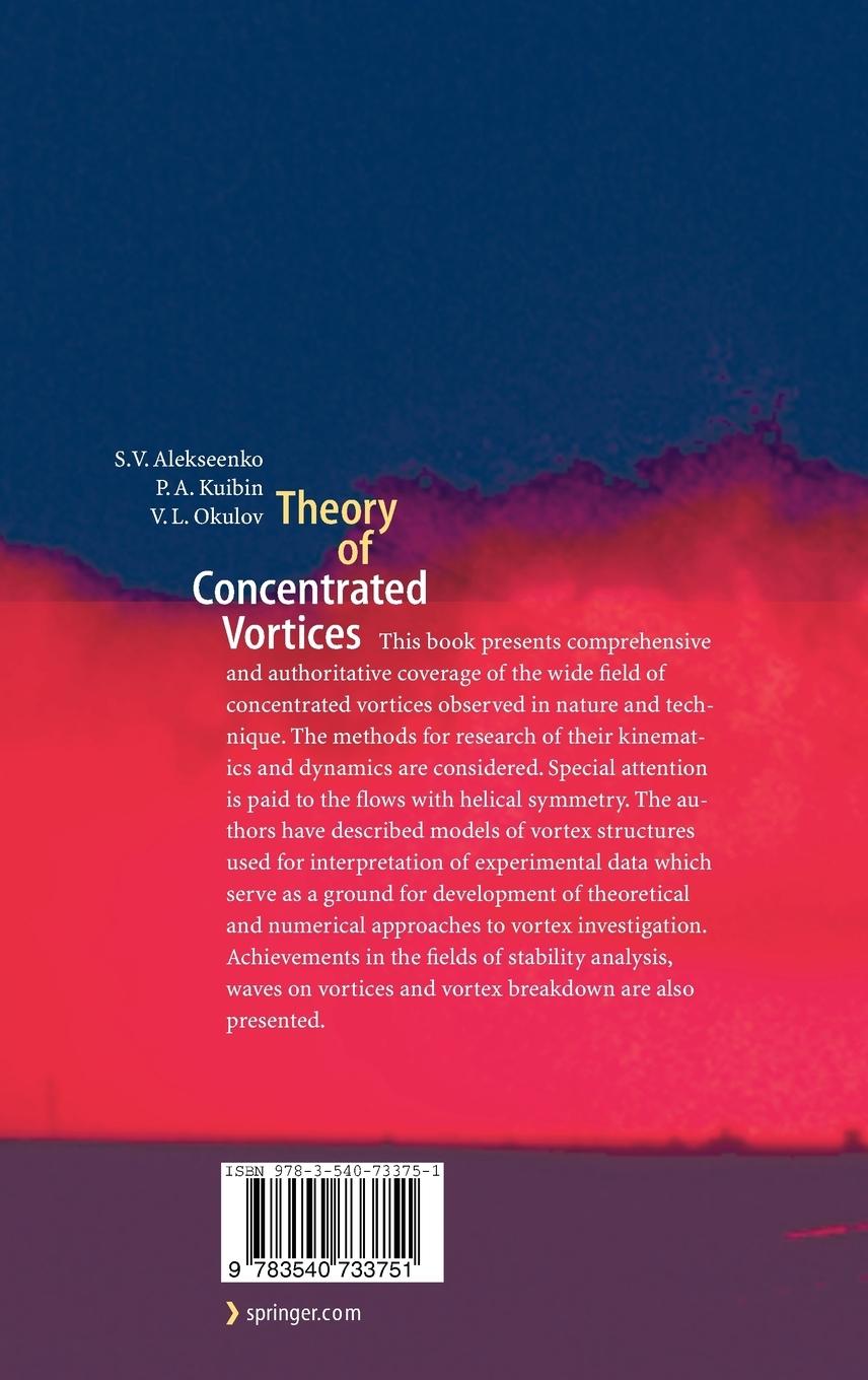 Rückseitencover Theory of Concentrated Vortices