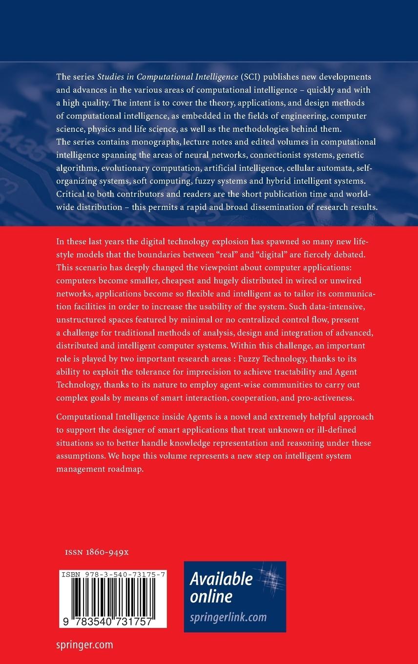 Rückseitencover Computational Intelligence for Agent-based Systems