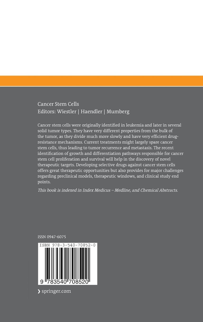 Rückseitencover Cancer Stem Cells