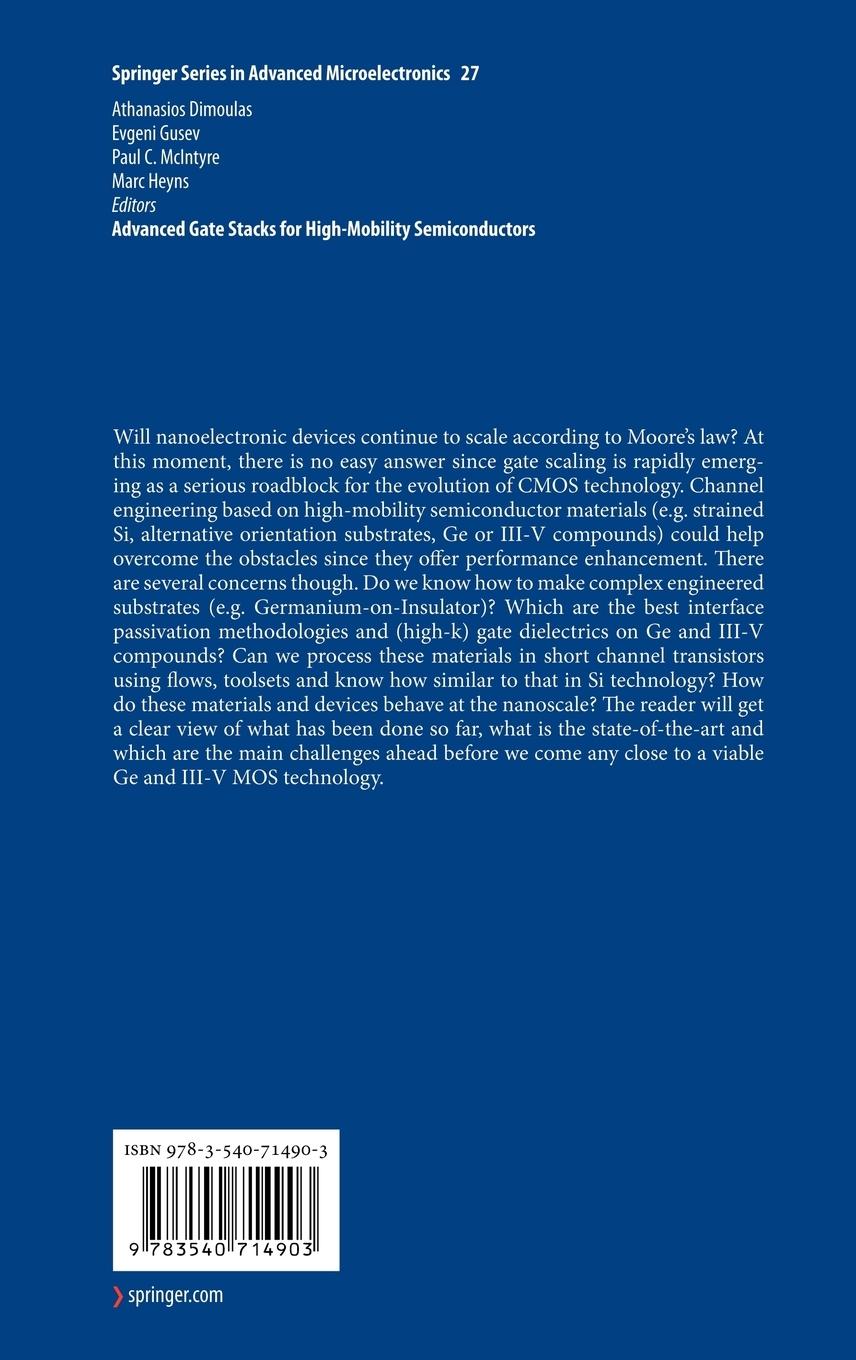 Rückseitencover Advanced Gate Stacks for High-Mobility Semiconductors