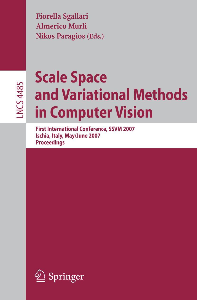 Vorderes Coverbild Scale Space and Variational Methods in Computer Vision