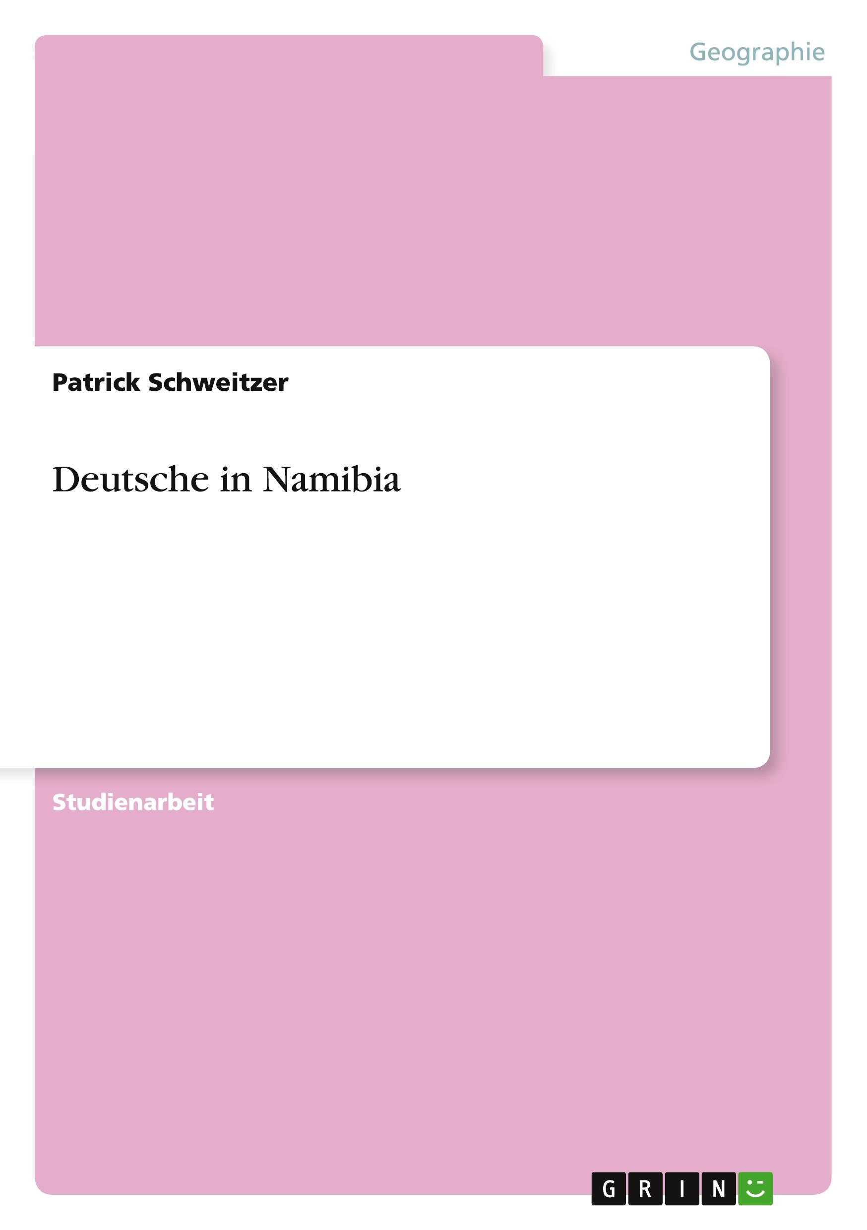 Vorderes Coverbild Deutsche in Namibia