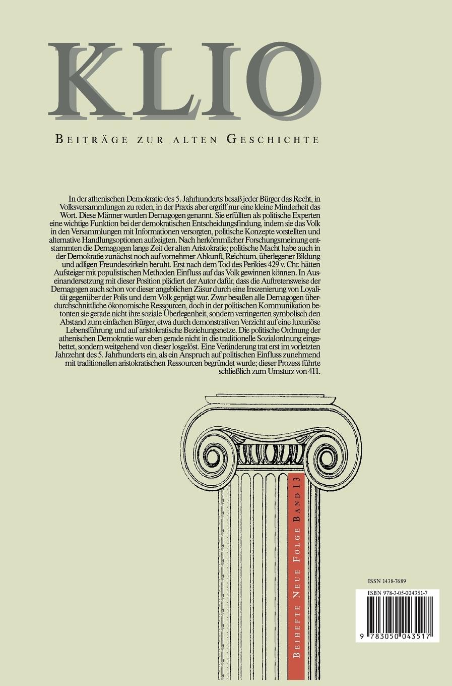 Rückseitencover Die Demagogen und das Volk