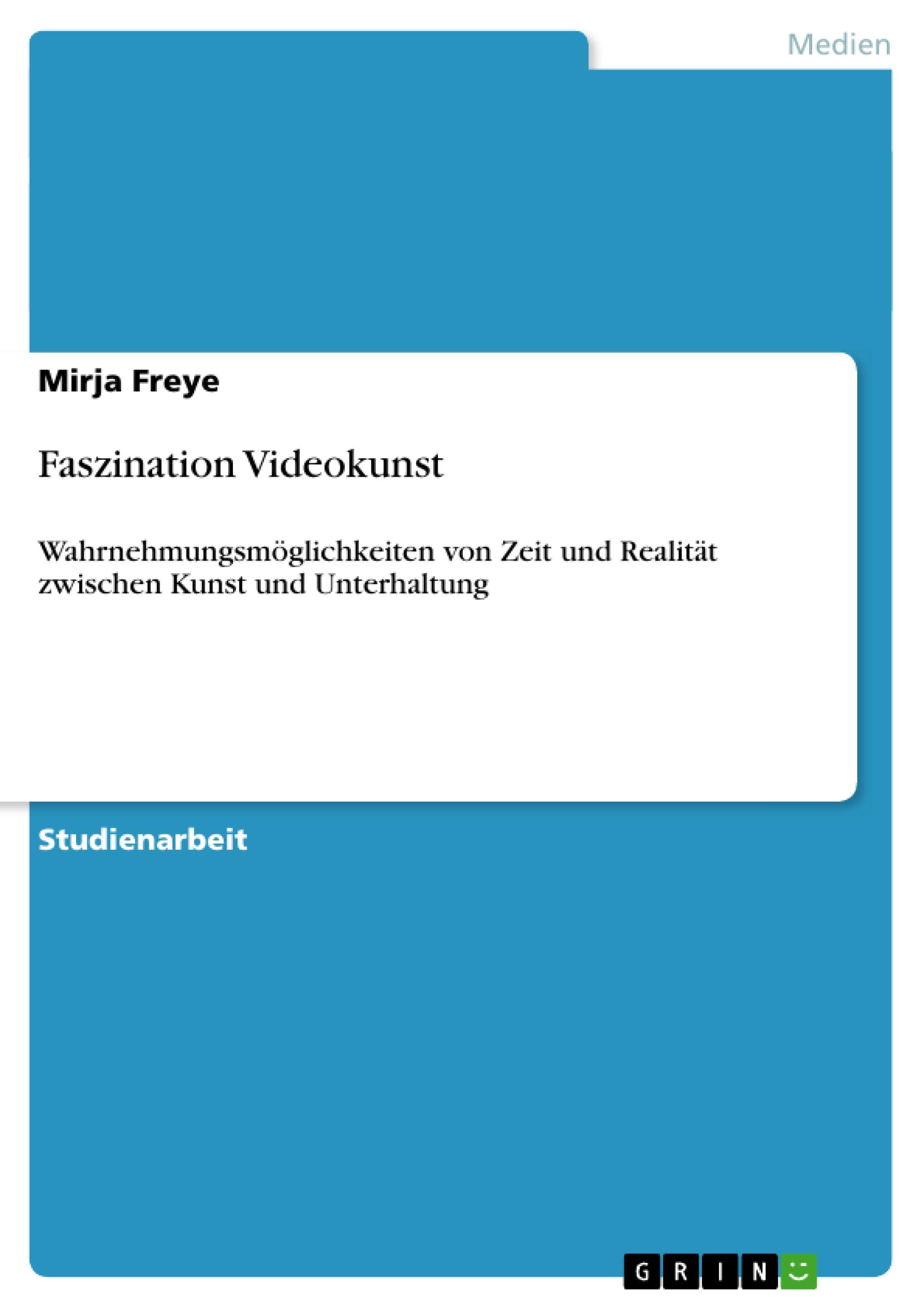Vorderes Coverbild Faszination Videokunst