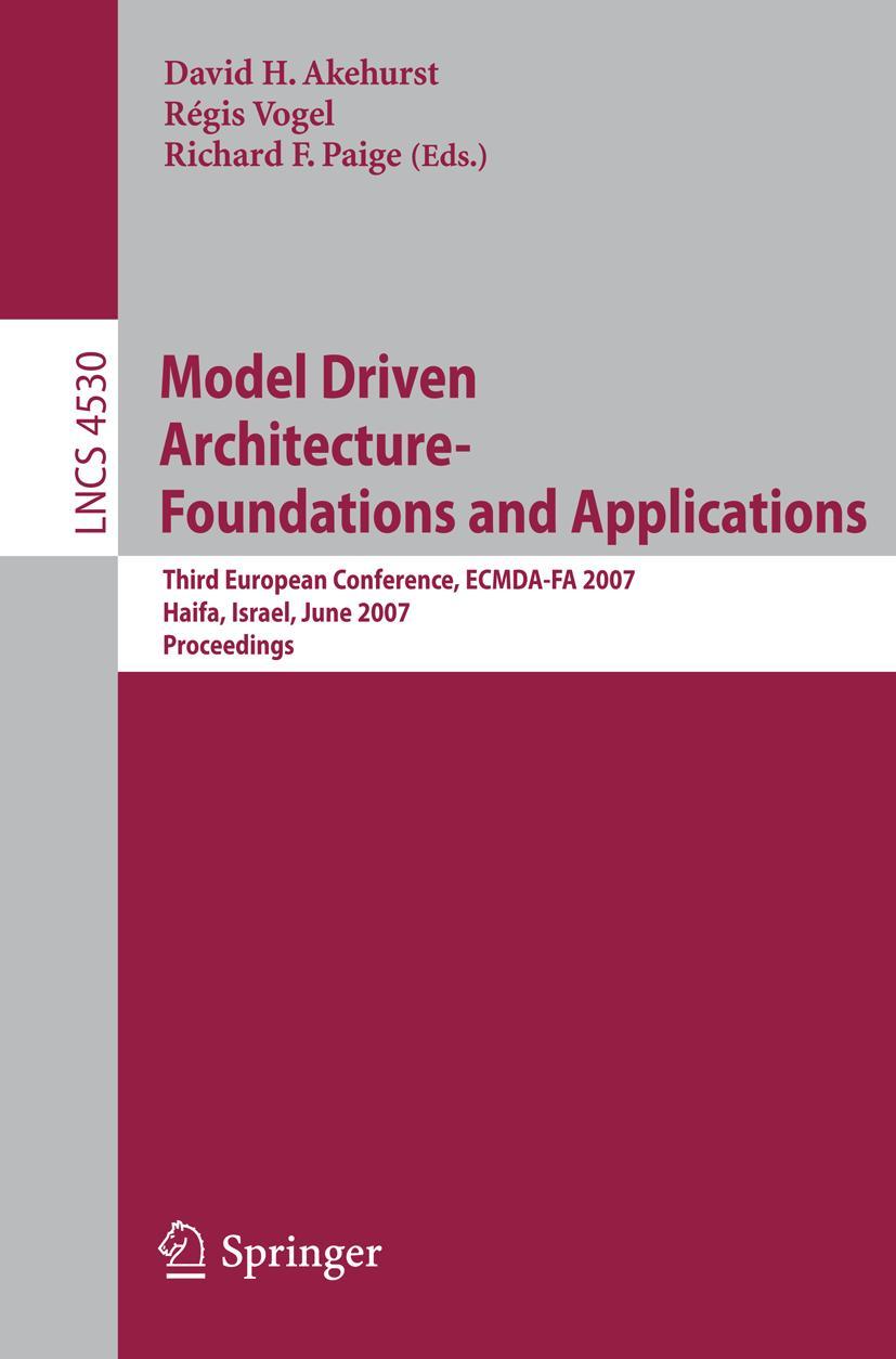 Vorderes Coverbild Model Driven Architecture - Foundations and Applications
