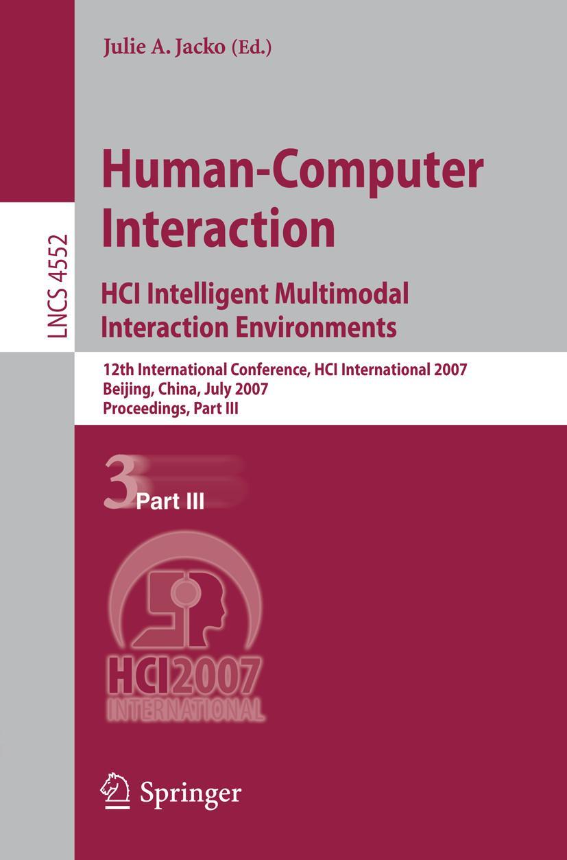 Vorderes Coverbild Human-Computer Interaction. HCI Intelligent Multimodal Interaction Environments