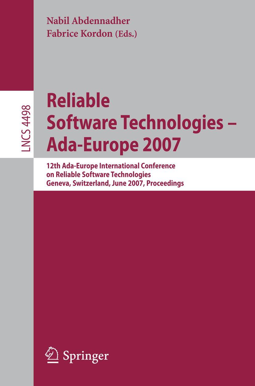 Vorderes Coverbild Reliable Software Technologies - Ada-Europe 2007