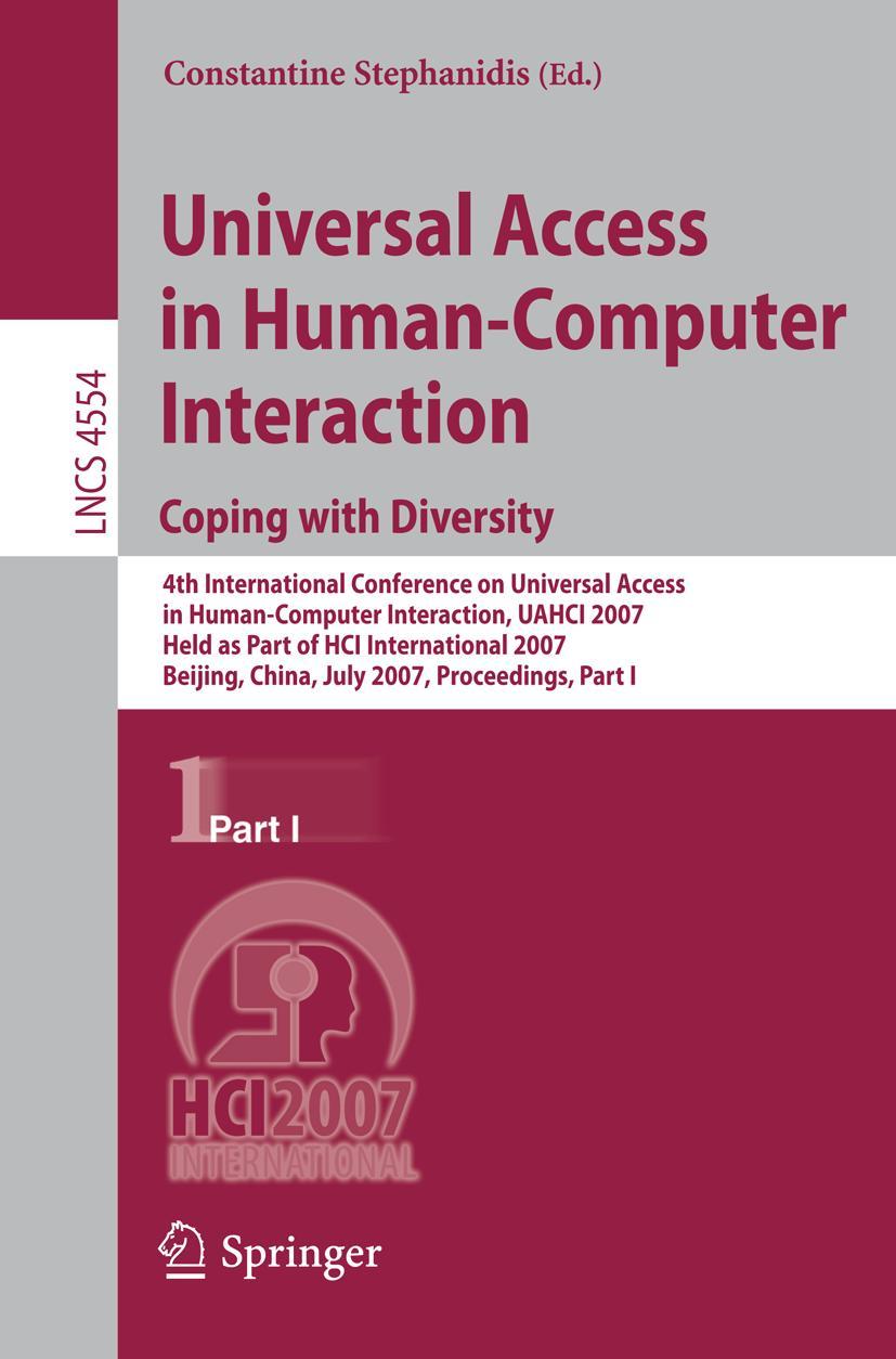 Vorderes Coverbild Universal Acess in Human Computer Interaction. Coping with Diversity