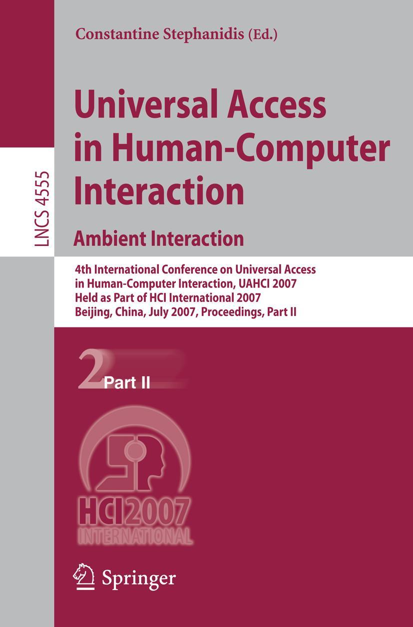 Vorderes Coverbild Universal Access in Human-Computer Interaction. Ambient Interaction