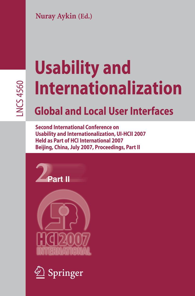 Vorderes Coverbild Usability and Internationalization. Global and Local User Interfaces