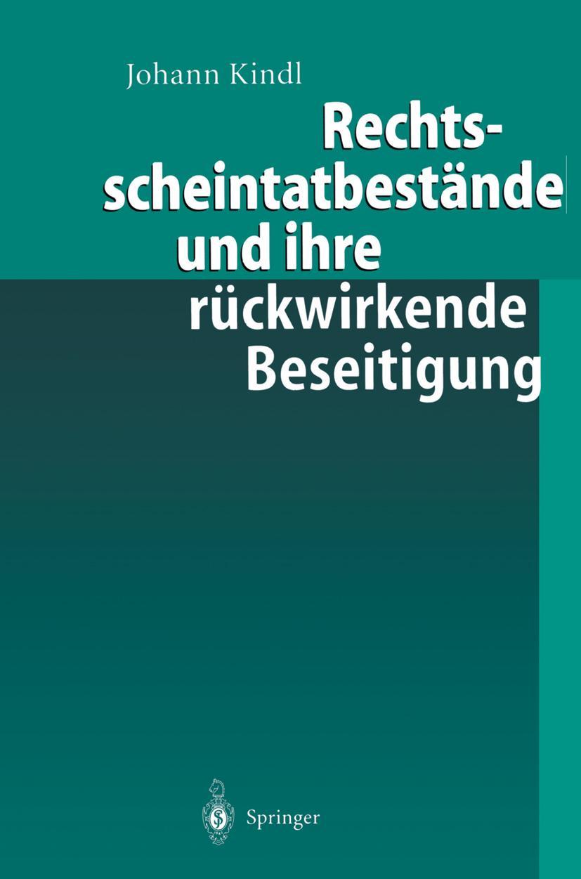 Vorderes Coverbild Rechtsscheintatbestände und ihre rückwirkende Beseitigung