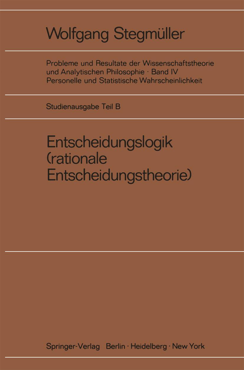 Vorderes Coverbild Entscheidungslogik
