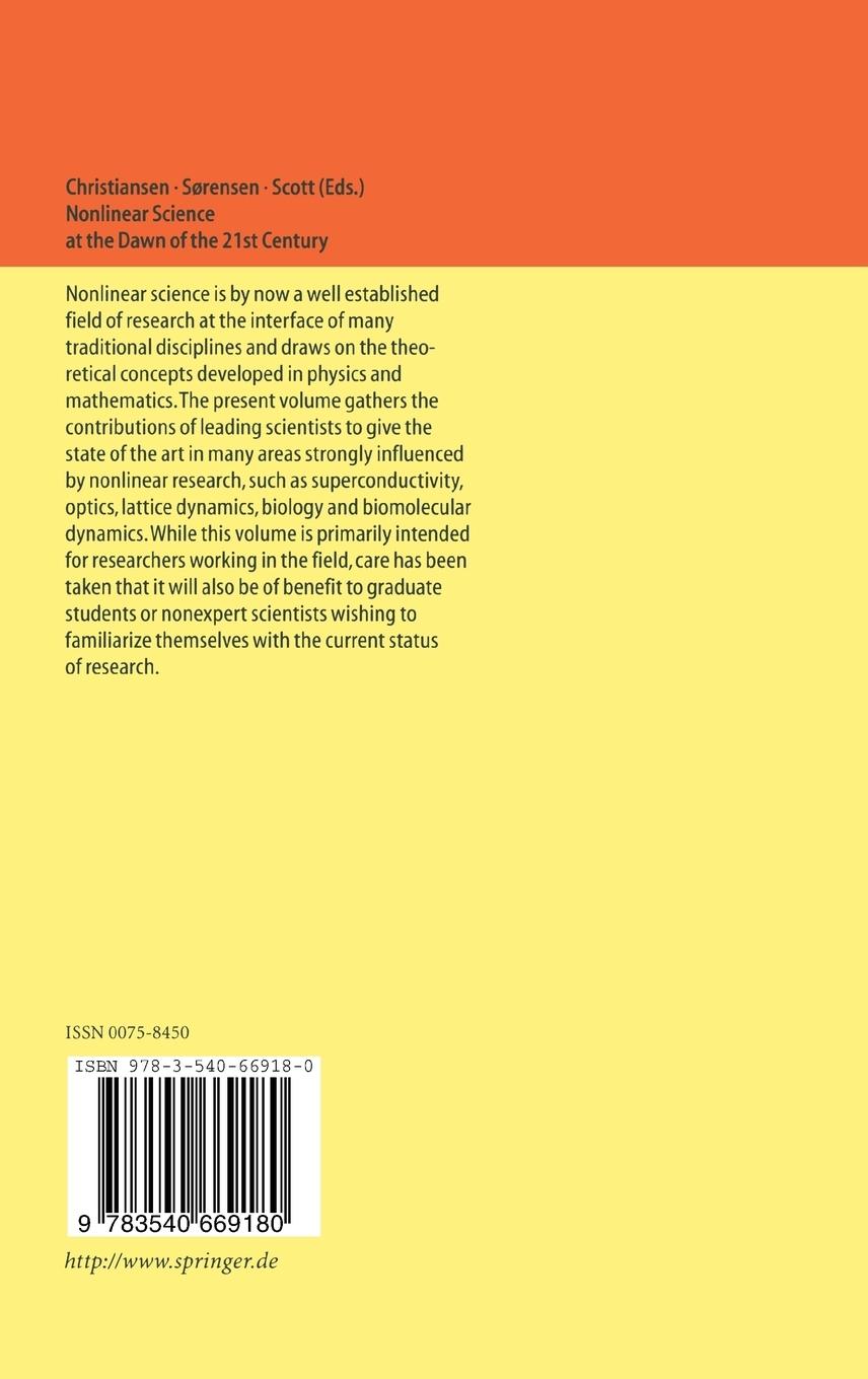 Rückseitencover Nonlinear Science at the Dawn of the 21st Century