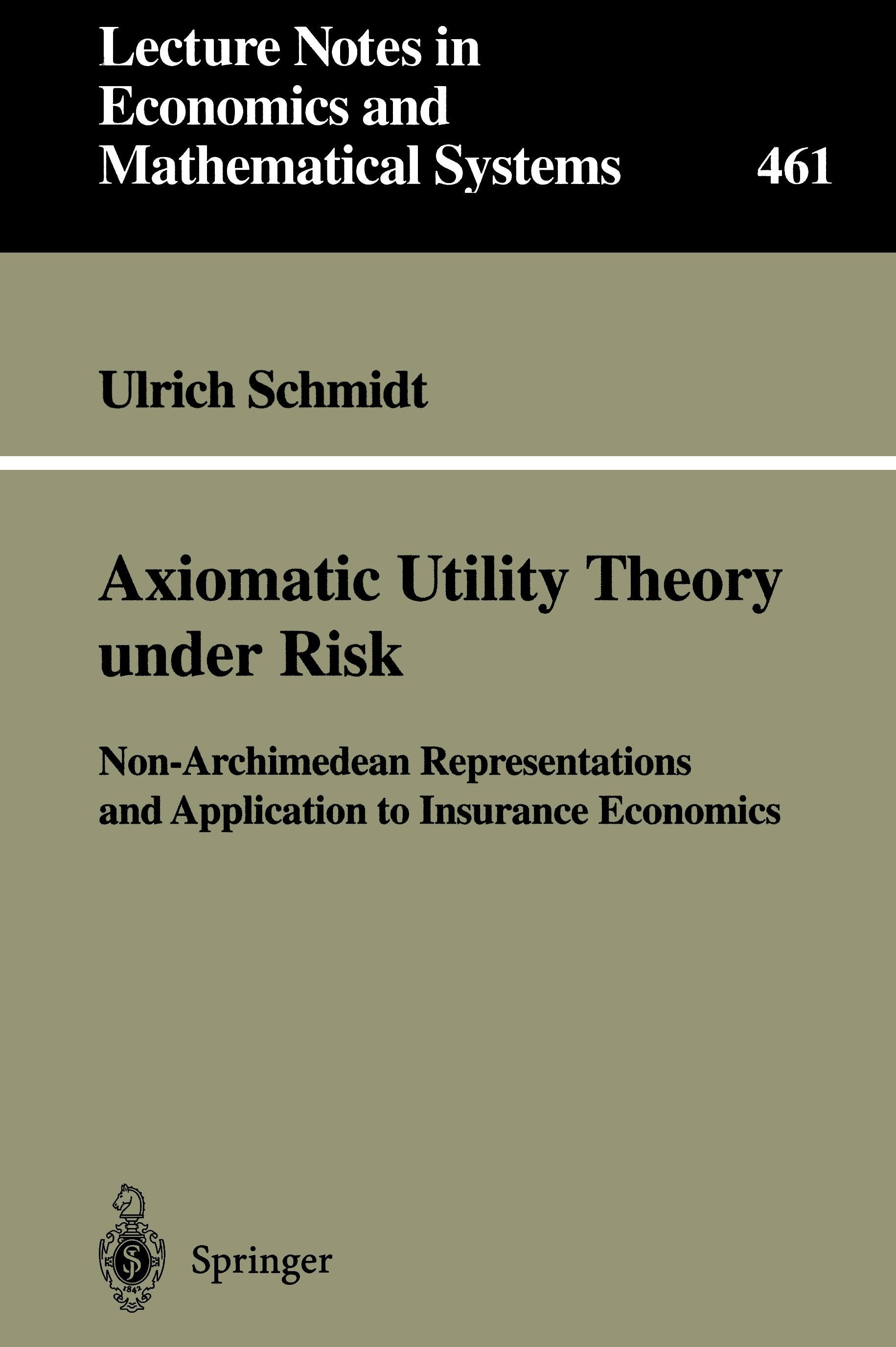 Vorderes Coverbild Axiomatic Utility Theory under Risk