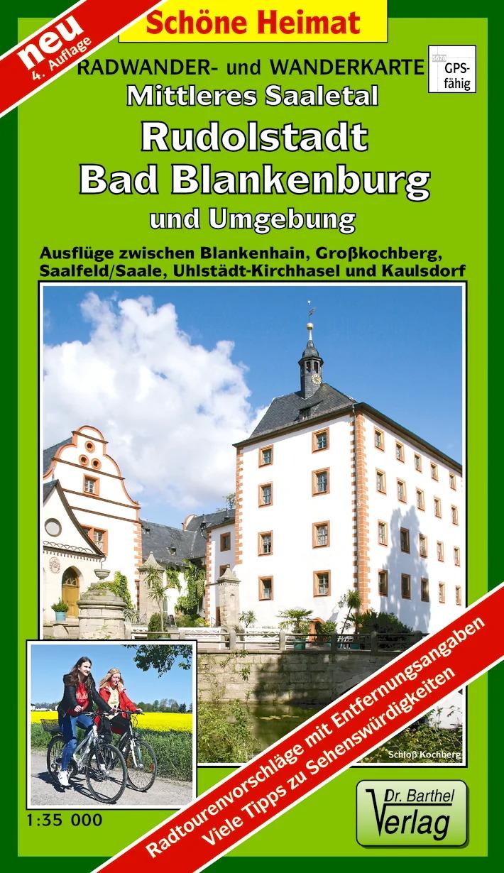Vorderes Coverbild Mittleres Saaletal, Rudolstadt, Bad Blankenburg und Umgebung 1 : 35 000. Radwander- und Wanderkarte