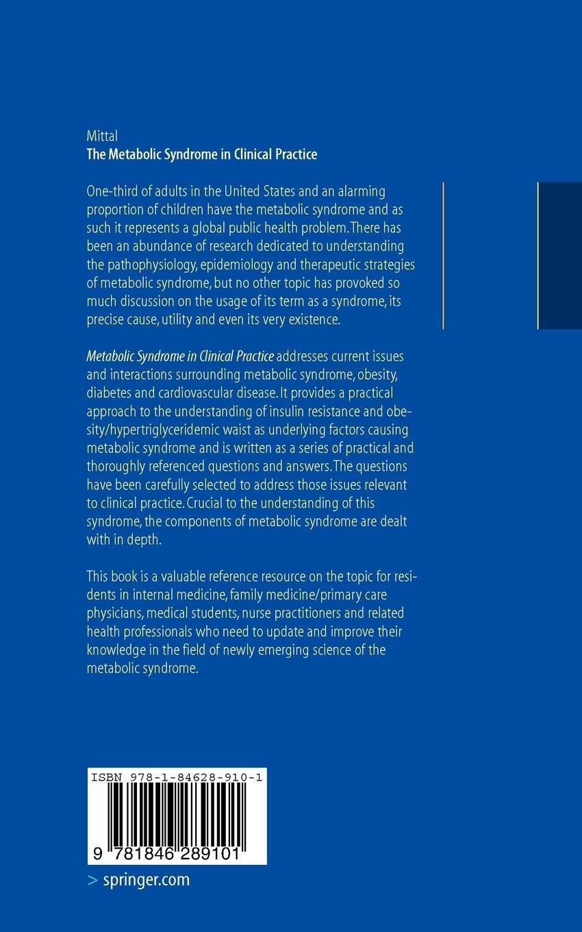 Rückseitencover The Metabolic Syndrome in Clinical Practice