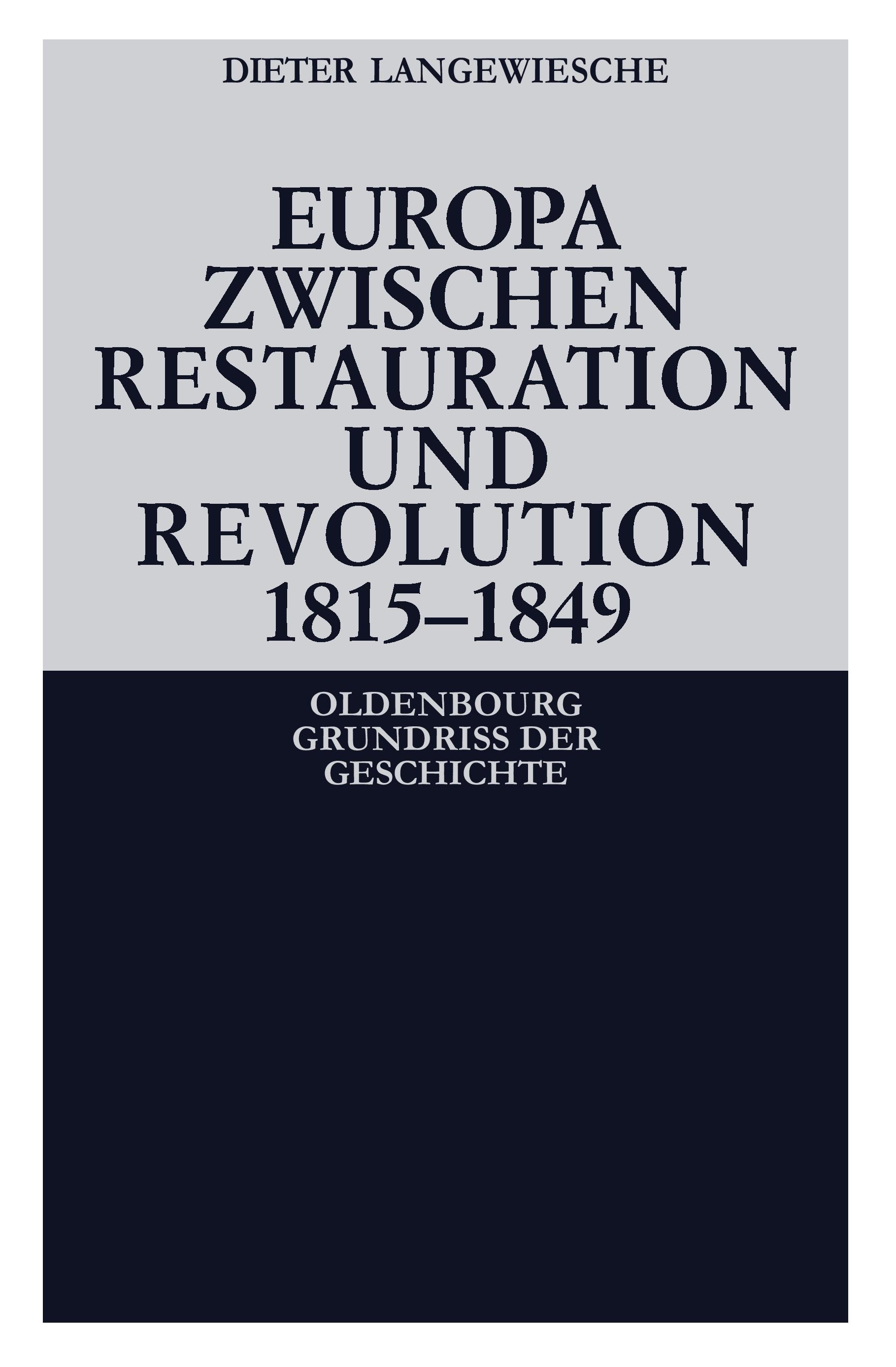 Vorderes Coverbild Europa zwischen Restauration und Revolution 1815-1849