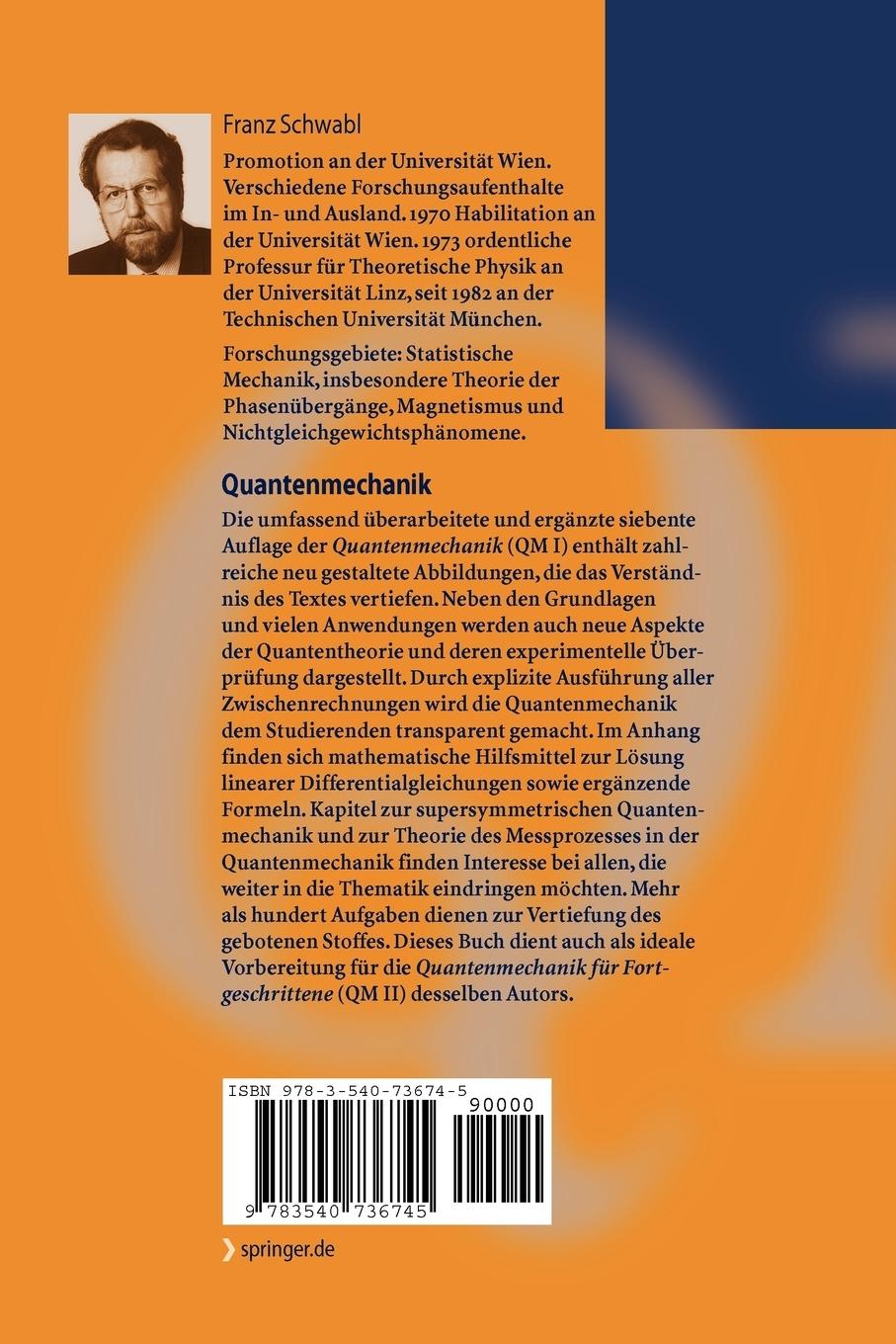 Rückseitencover Quantenmechanik (QM I)