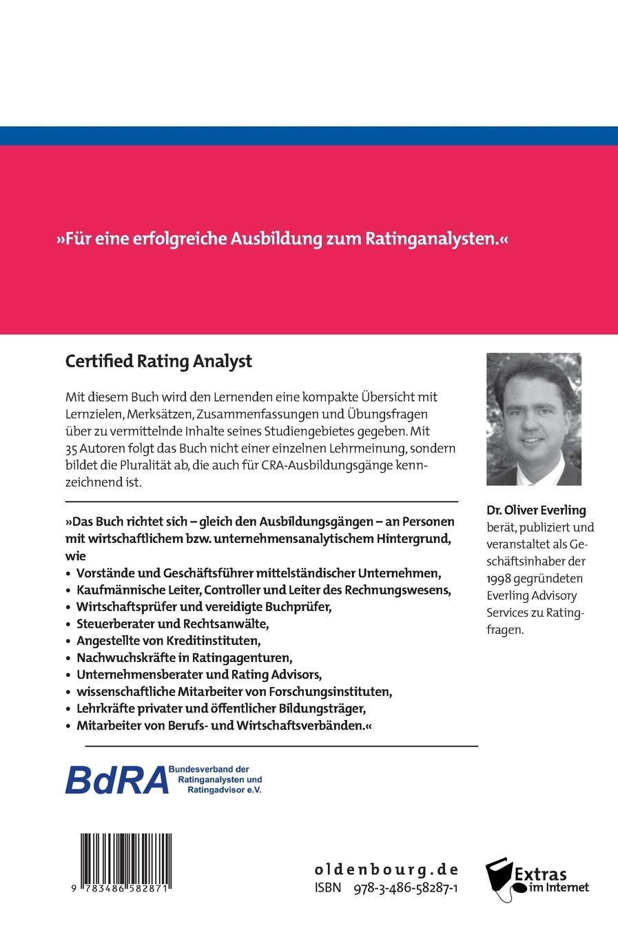 Rückseitencover Certified Rating Analyst