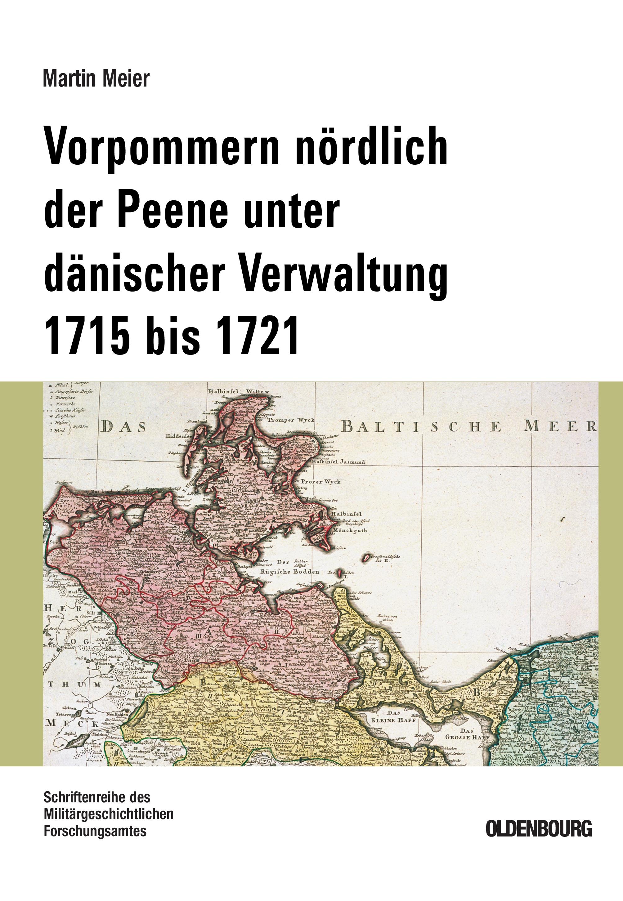 Vorderes Coverbild Vorpommern nördlich der Peene unter dänischer Verwaltung 1715 bis 1721