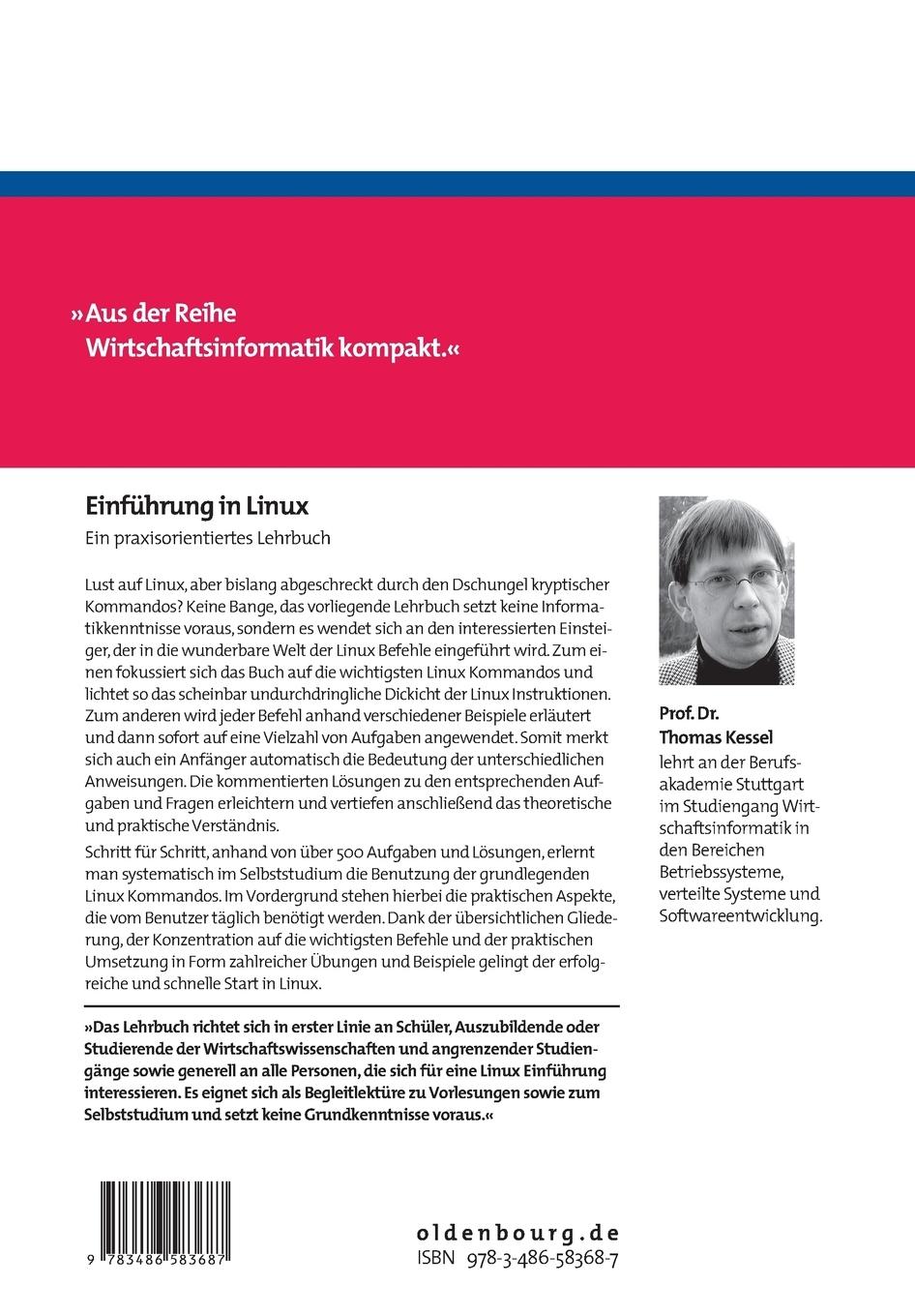 Rückseitencover Einführung in Linux