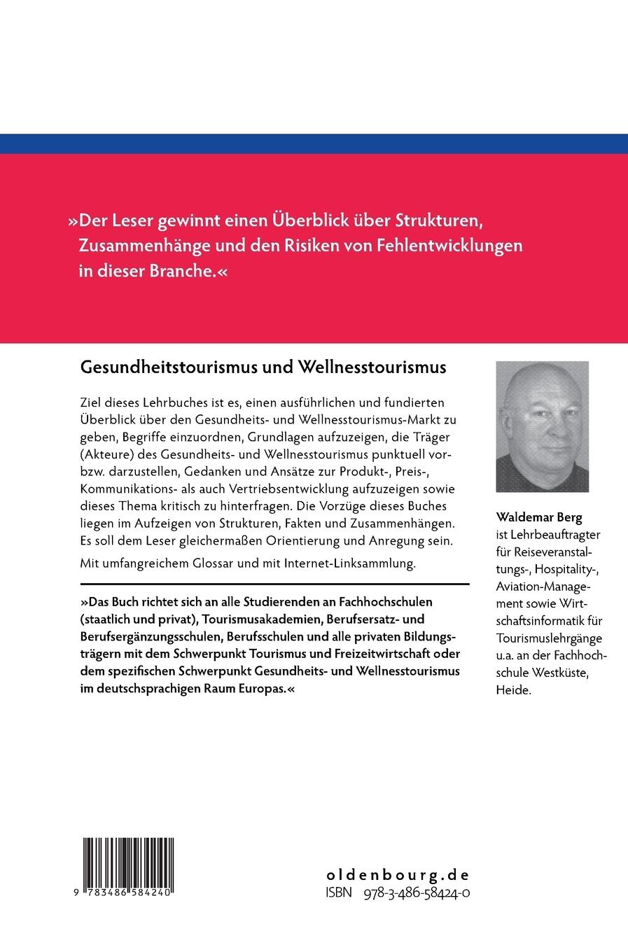 Rückseitencover Gesundheitstourismus und Wellnesstourismus