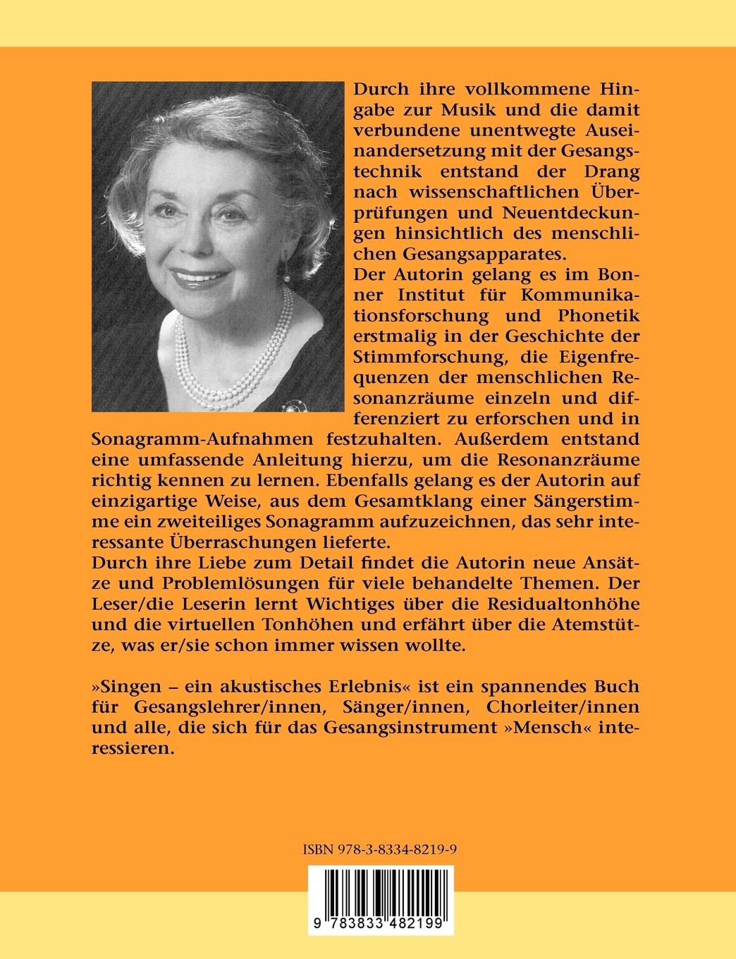 Rückseitencover Singen - ein akustisches Erlebnis
