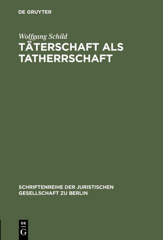 Vorderes Coverbild Täterschaft als Tatherrschaft