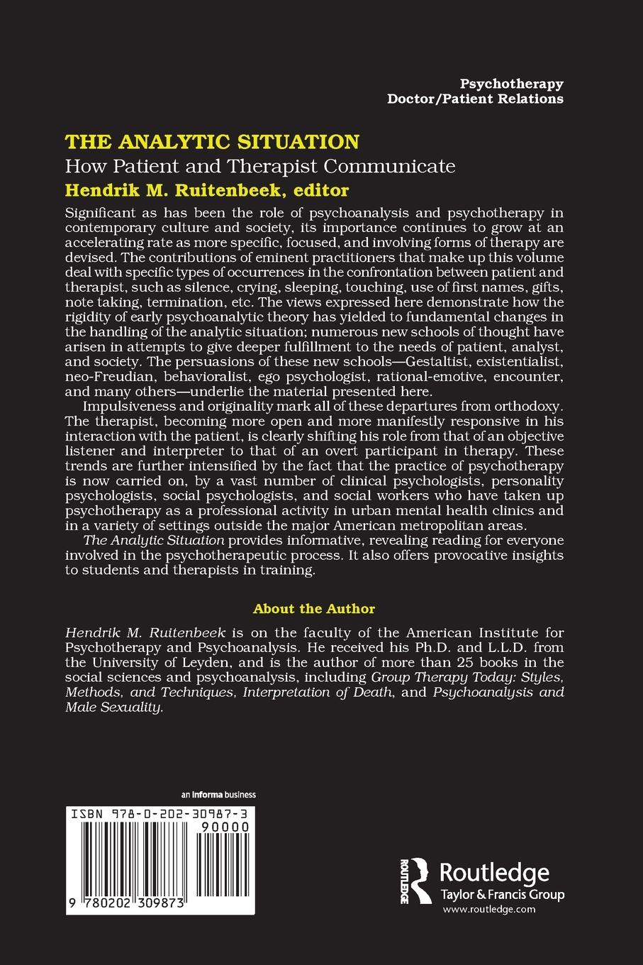 Rückseitencover The Analytic Situation