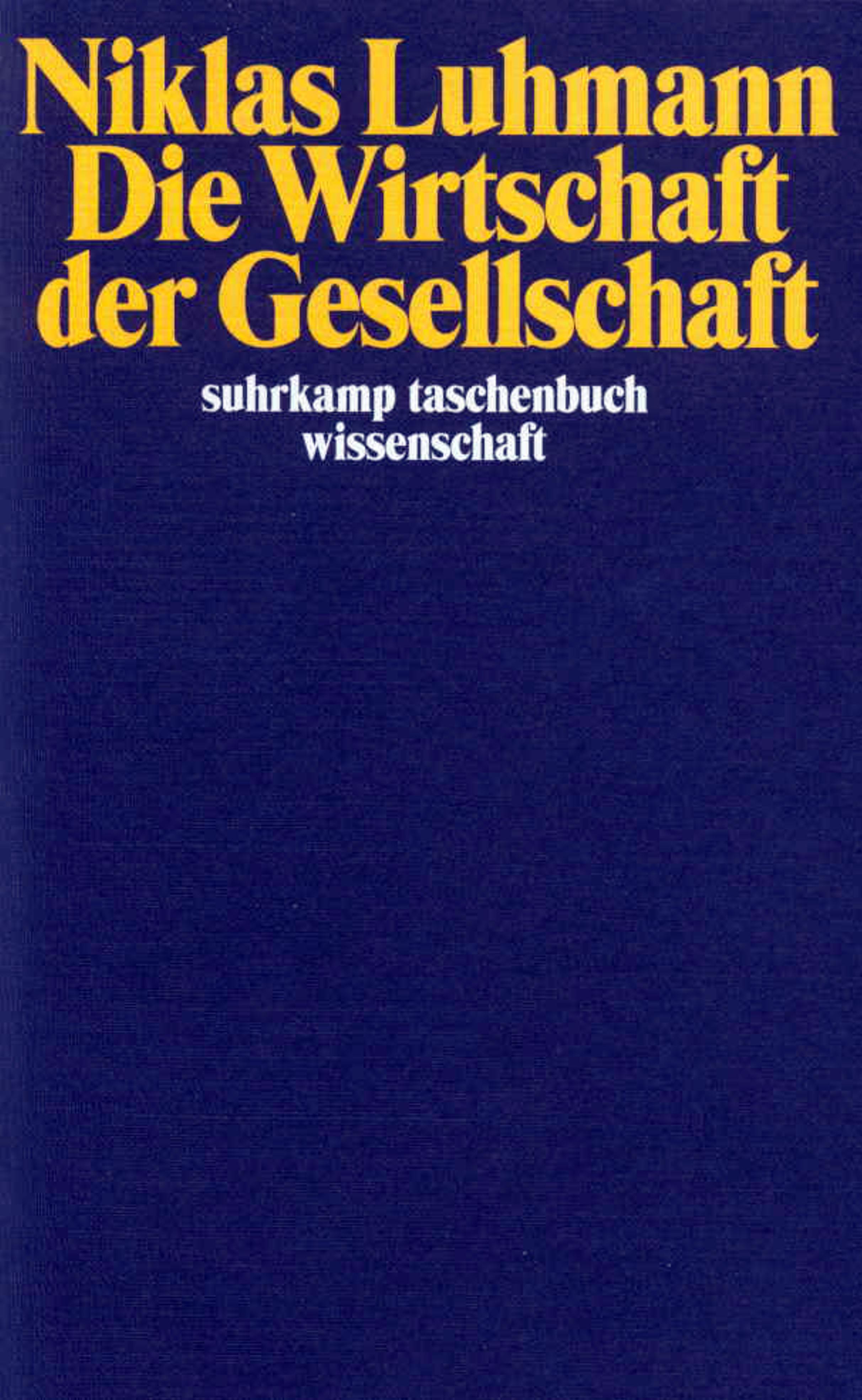 Vorderes Coverbild Die Wirtschaft der Gesellschaft