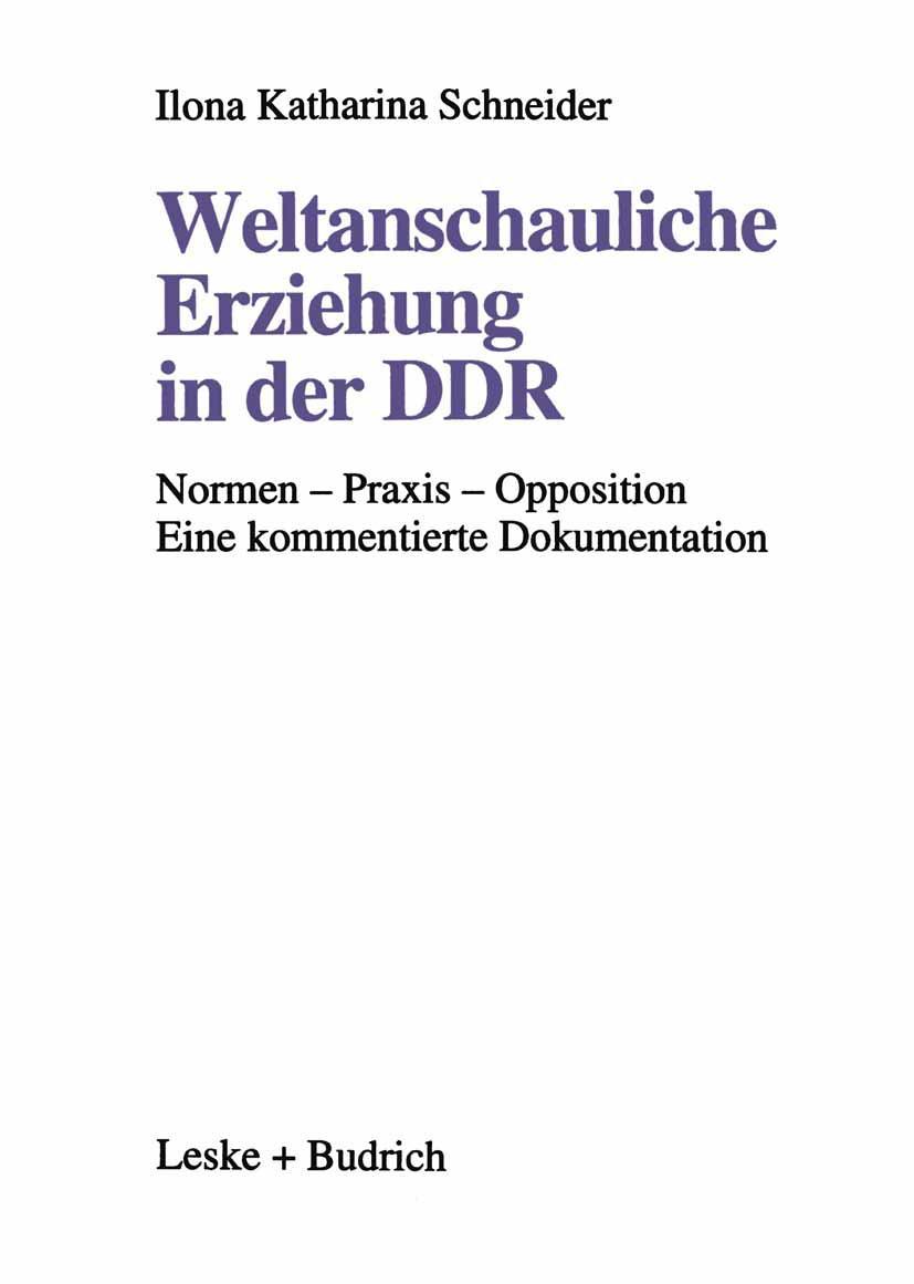 Vorderes Coverbild Weltanschauliche Erziehung in der DDR