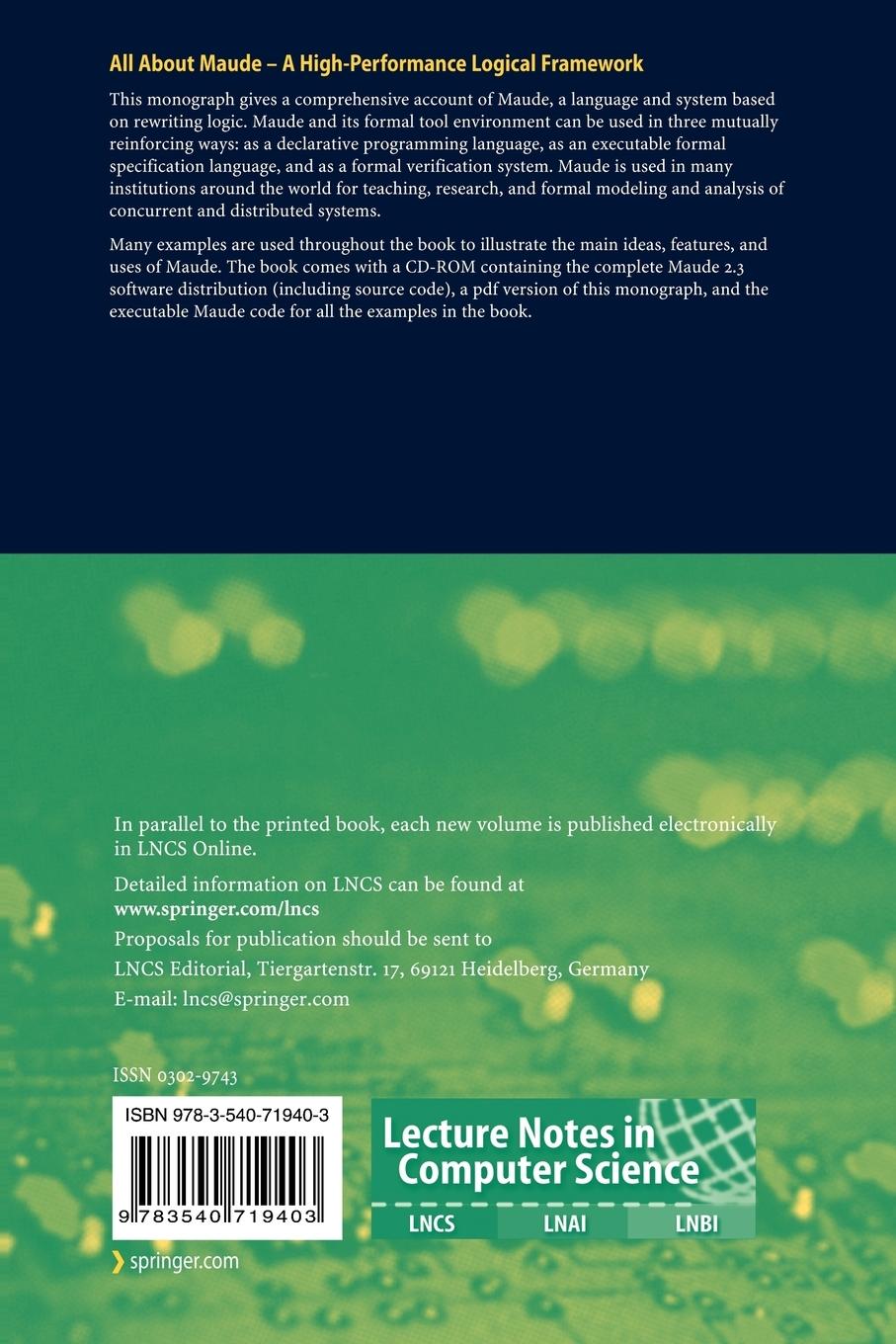 Rückseitencover All About Maude - A High-Performance Logical Framework