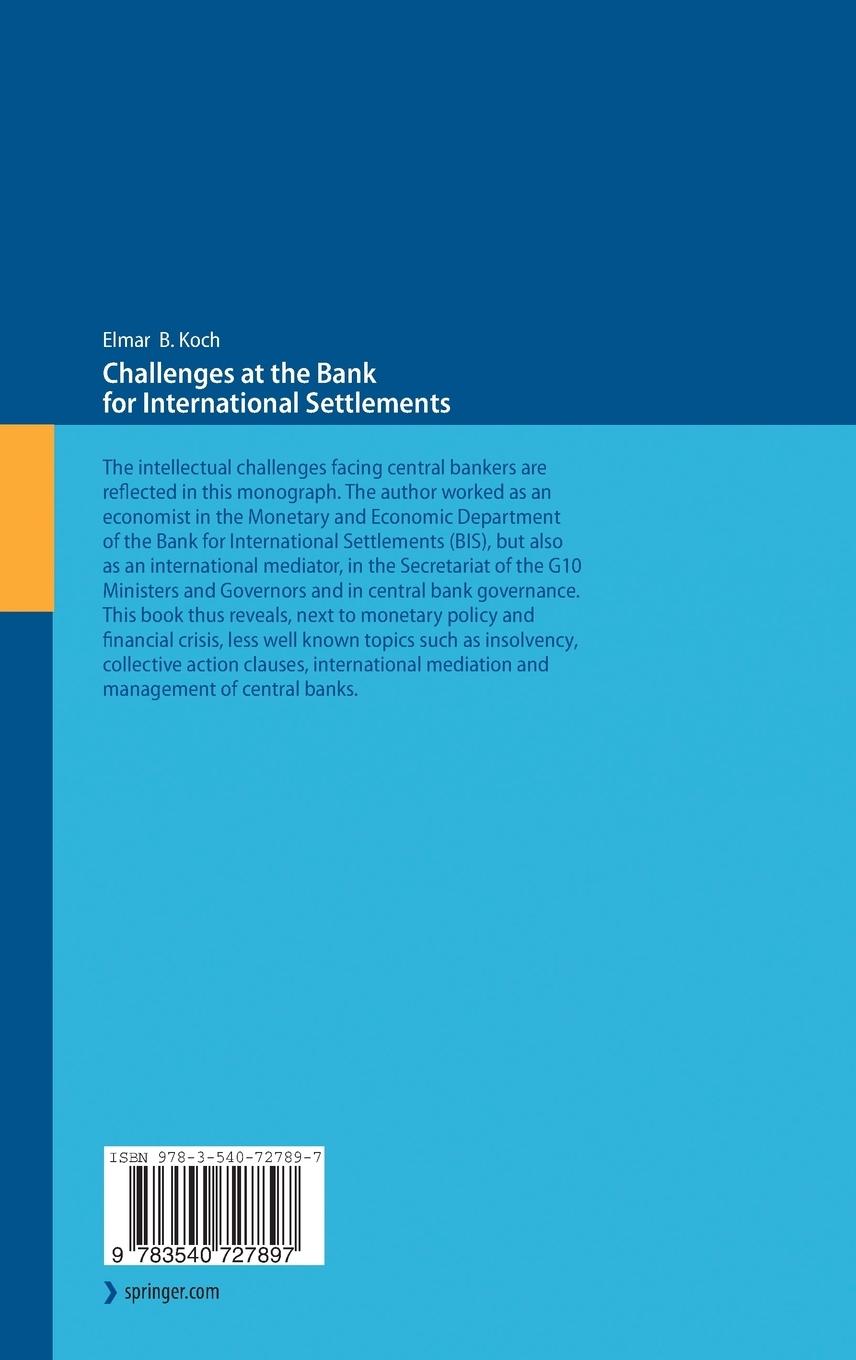 Rückseitencover Challenges at the Bank for International Settlements