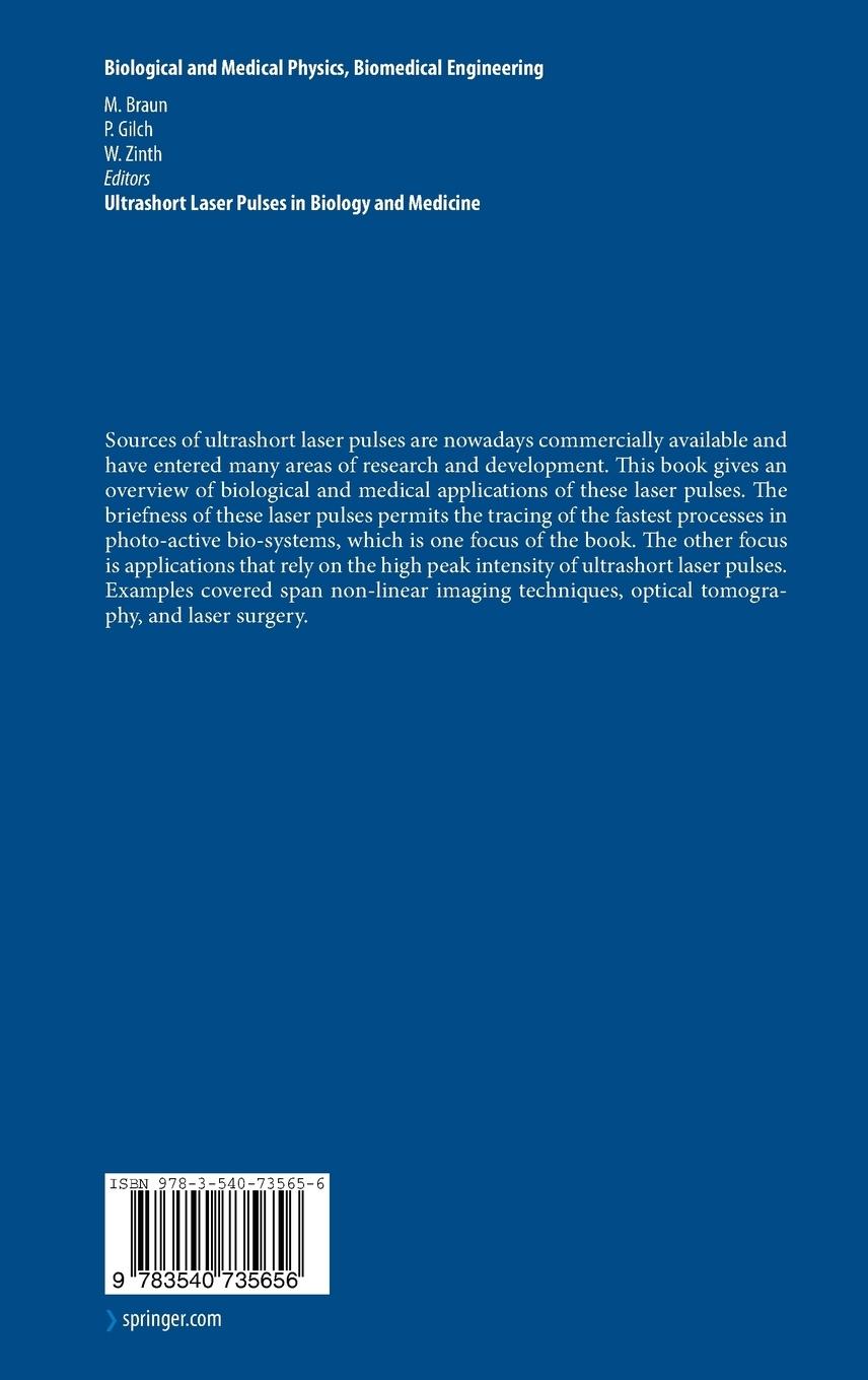 Rückseitencover Ultrashort Laser Pulses in Biology and Medicine
