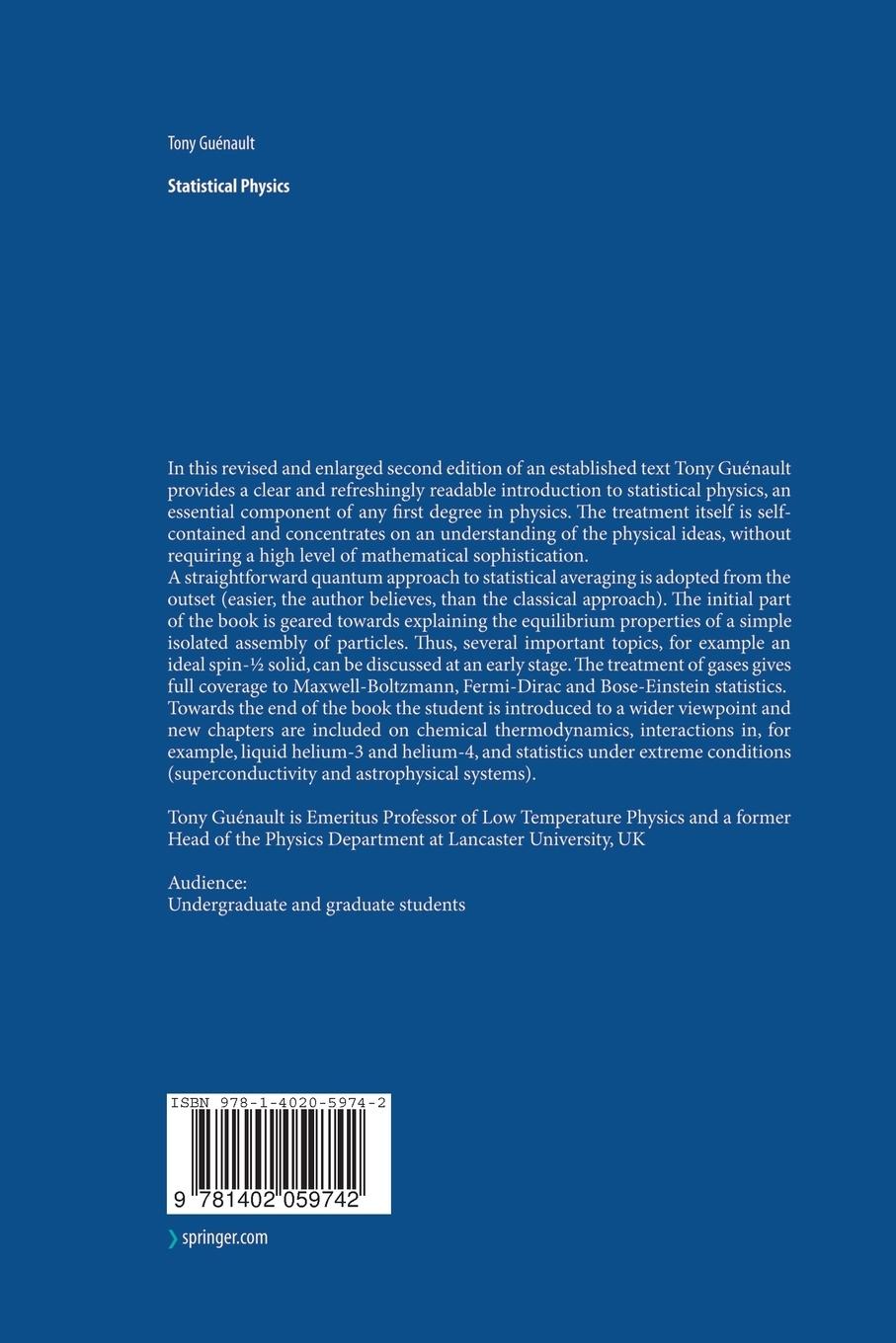 Rückseitencover Statistical Physics