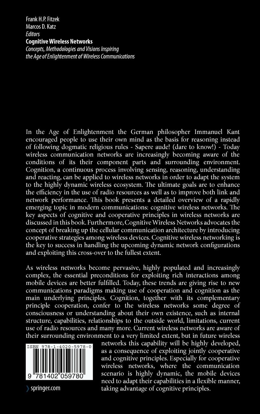 Rückseitencover Cognitive Wireless Networks