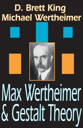 Vorderes Coverbild Max Wertheimer and Gestalt Theory
