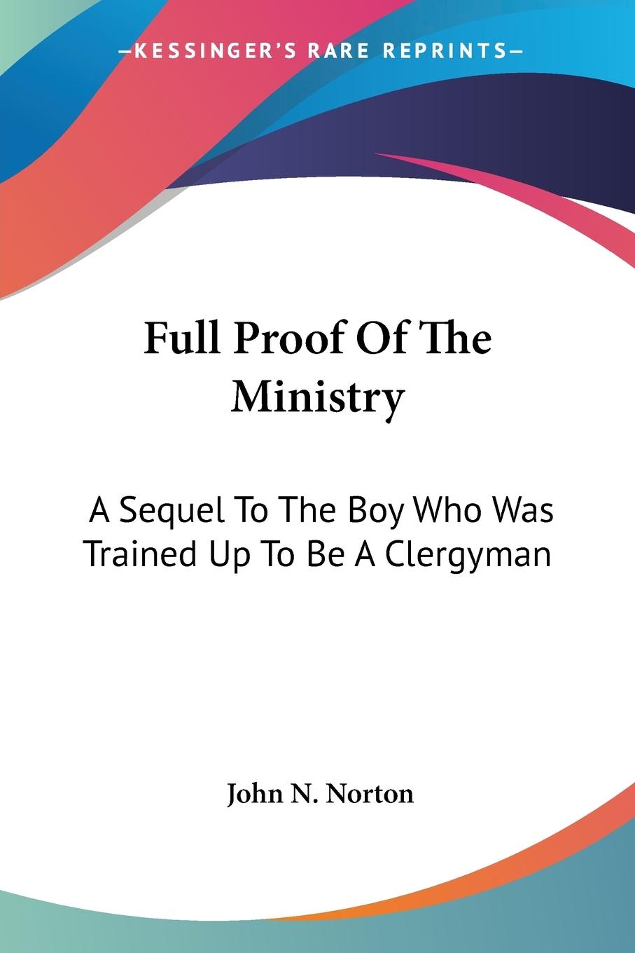 Vorderes Coverbild Full Proof Of The Ministry