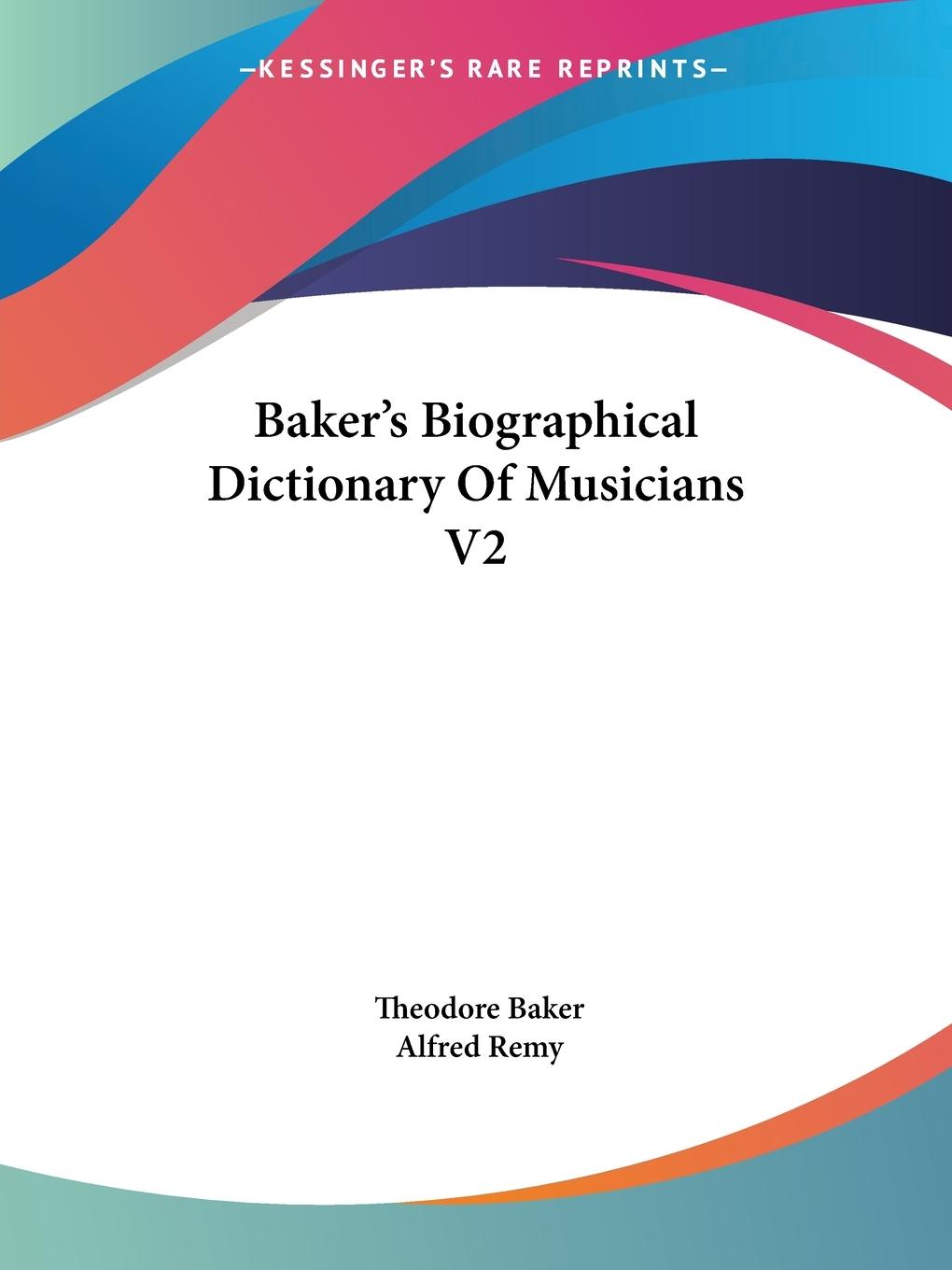 Vorderes Coverbild Baker's Biographical Dictionary Of Musicians V2