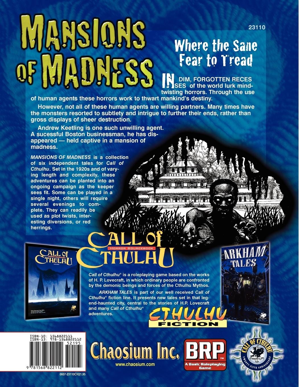 Rückseitencover Mansions of Madness