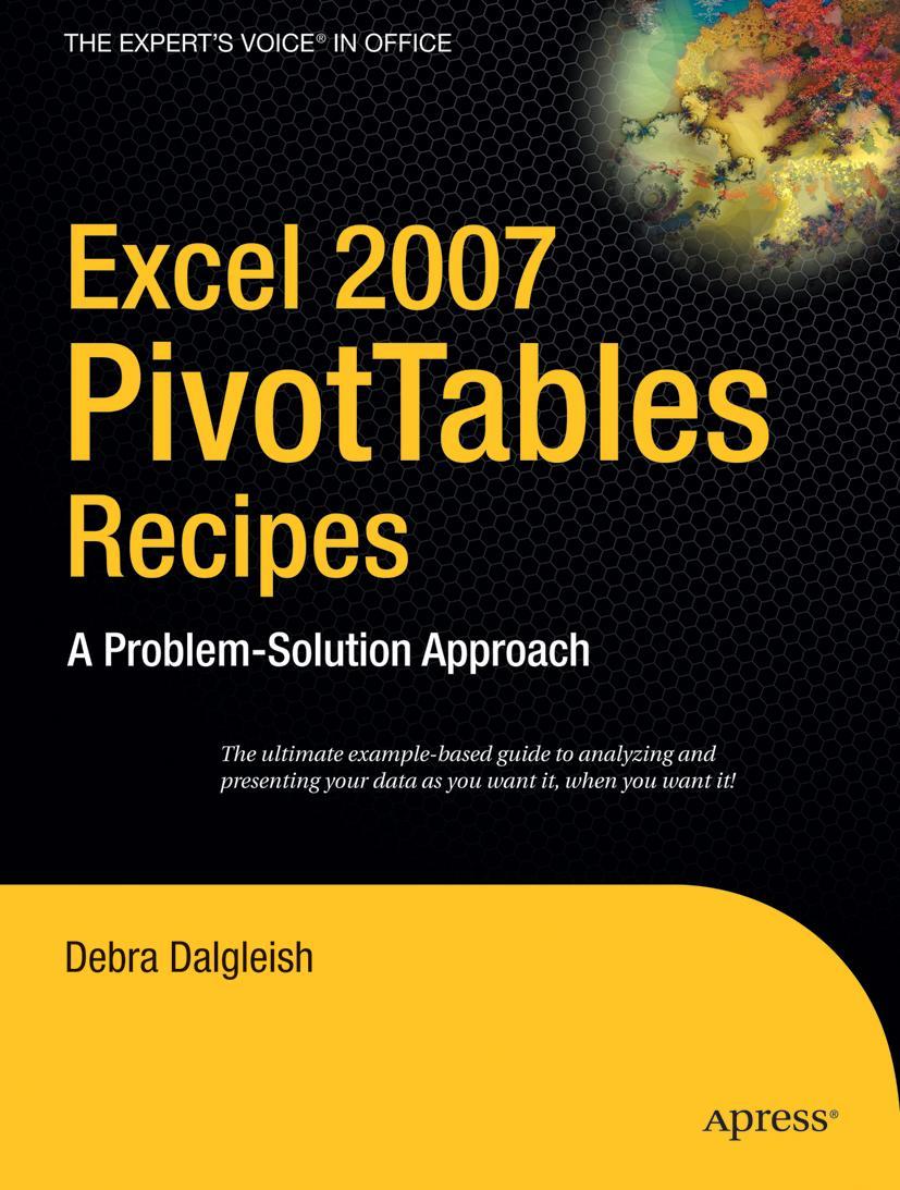 Vorderes Coverbild Excel 2007 PivotTables Recipes