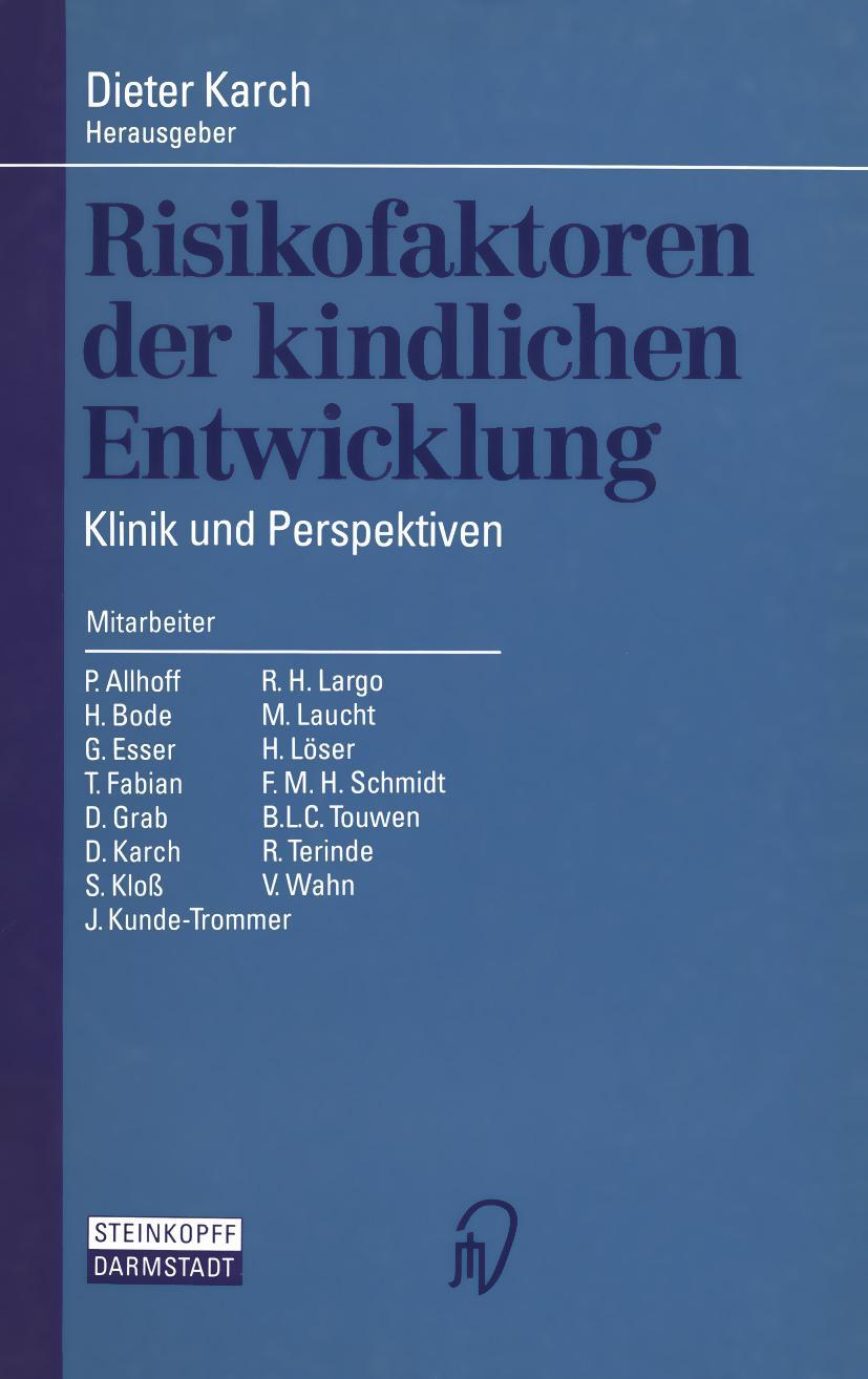 Vorderes Coverbild Risikofaktoren der kindlichen Entwicklung