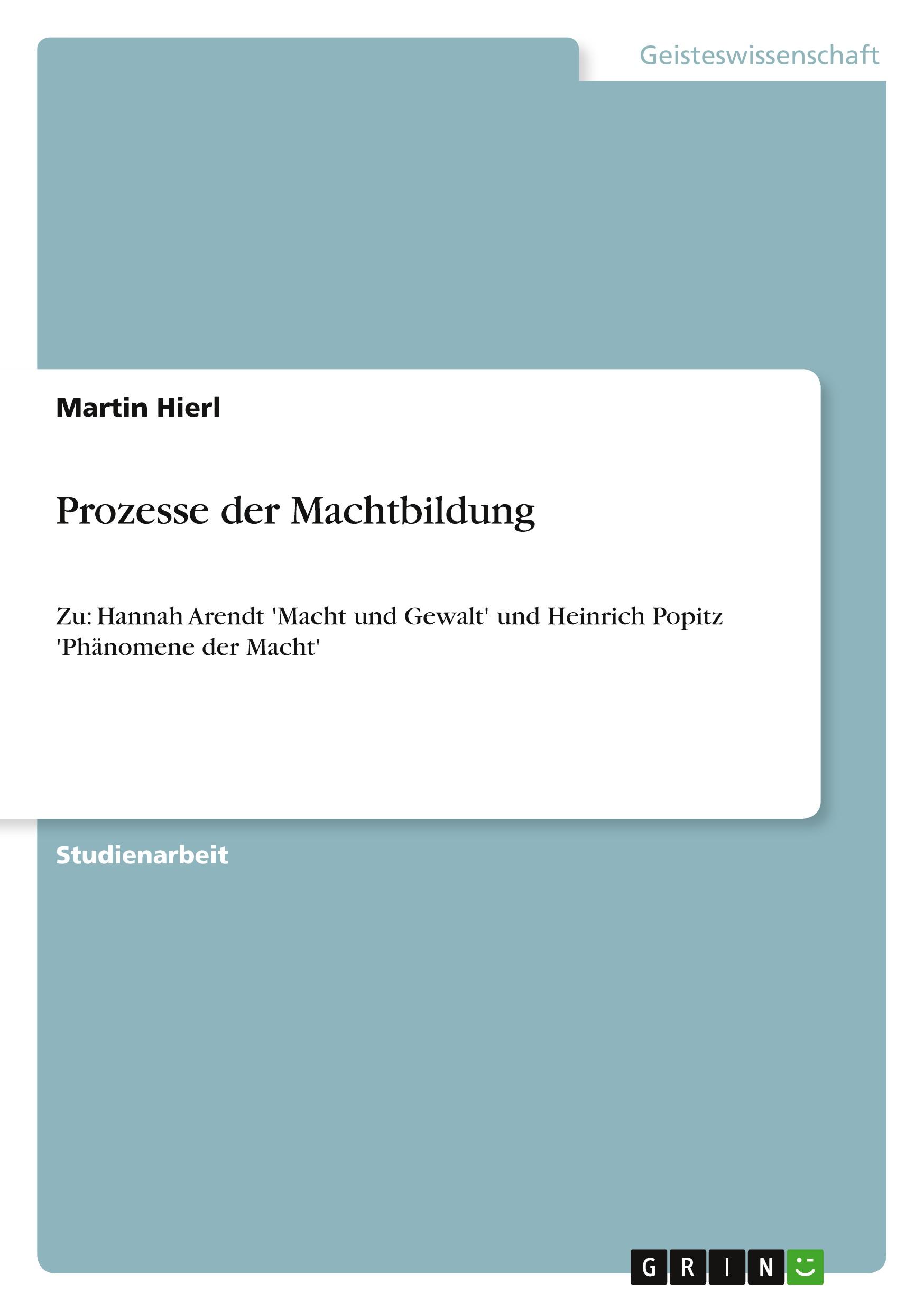 Vorderes Coverbild Prozesse der Machtbildung