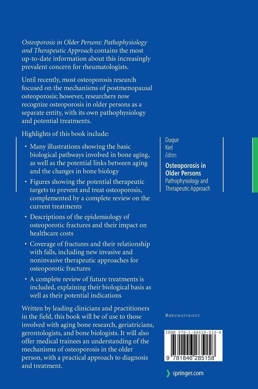 Rückseitencover Osteoporosis in Older Persons